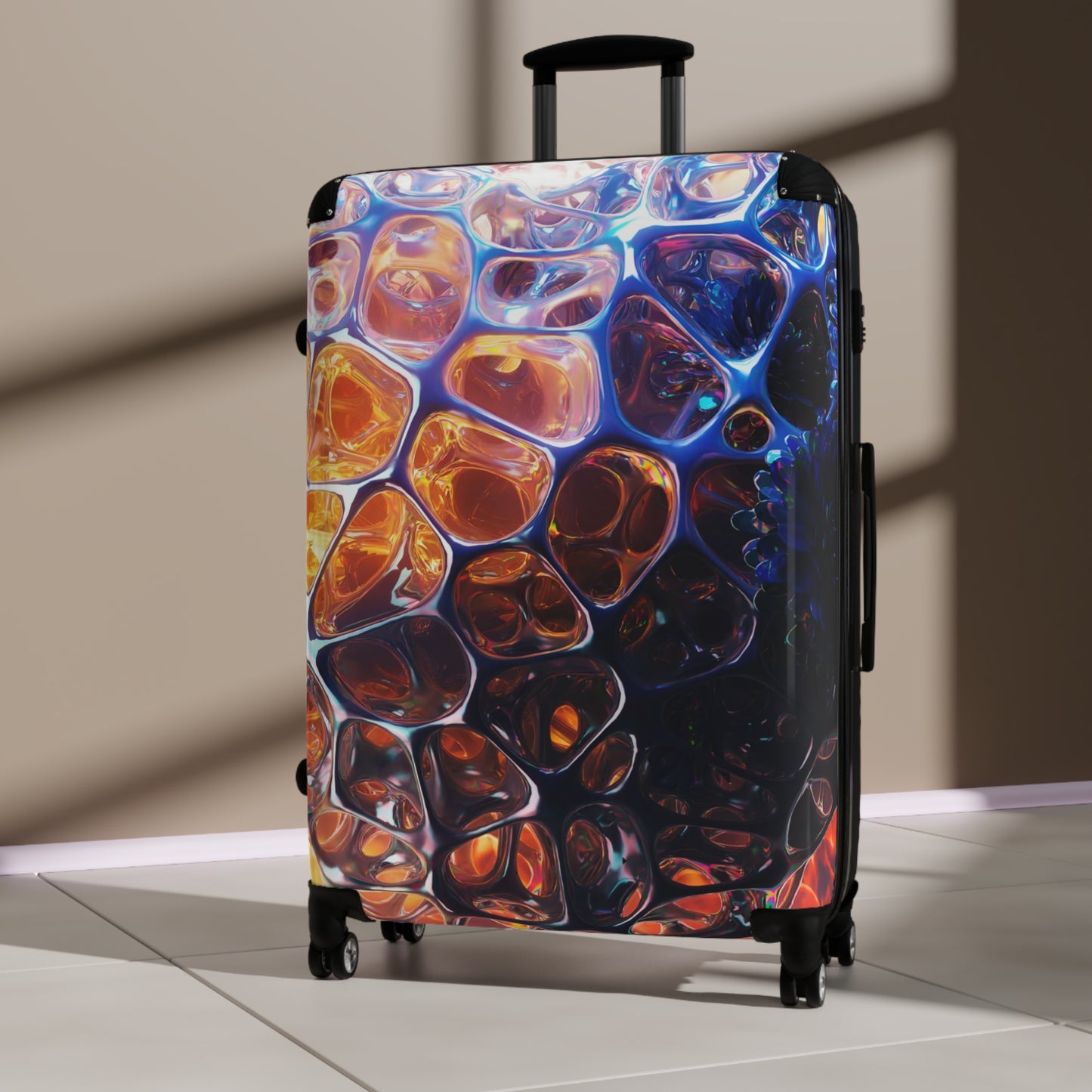 Love Heart Fire Art Carry-On Suitcase - Stylish Luggage for Travelers