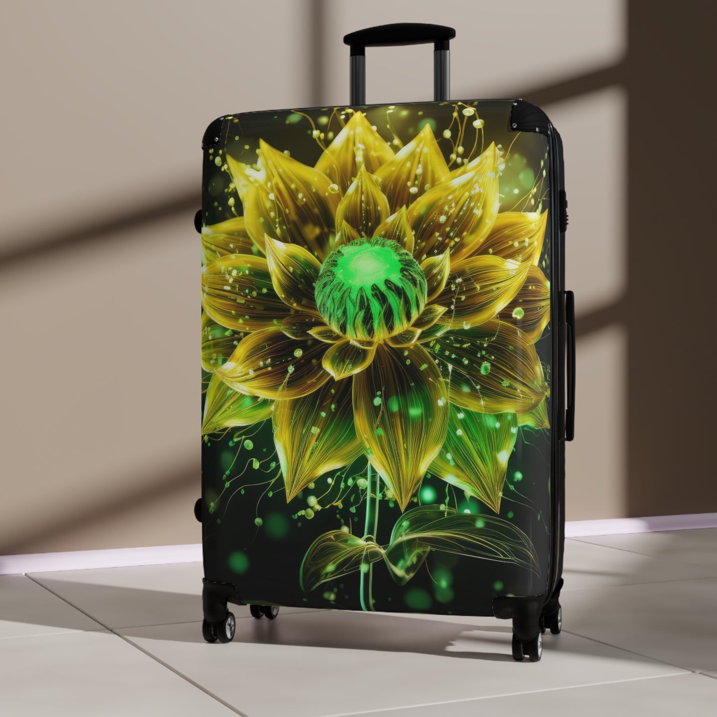 Nature Flowers Floral Glowing Art Carry-On Suitcase - Stylish Luggage for Travelers