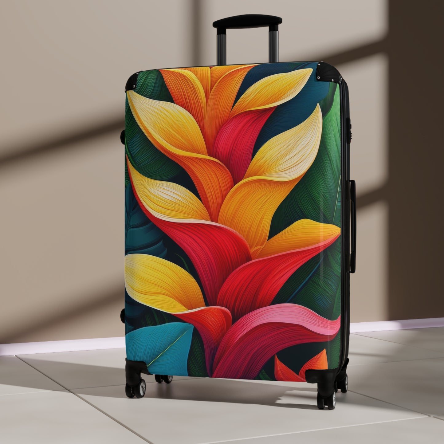 Nature Flowers Floral Tropical Bloom Art Carry-On Suitcase - Stylish Luggage for Travelers