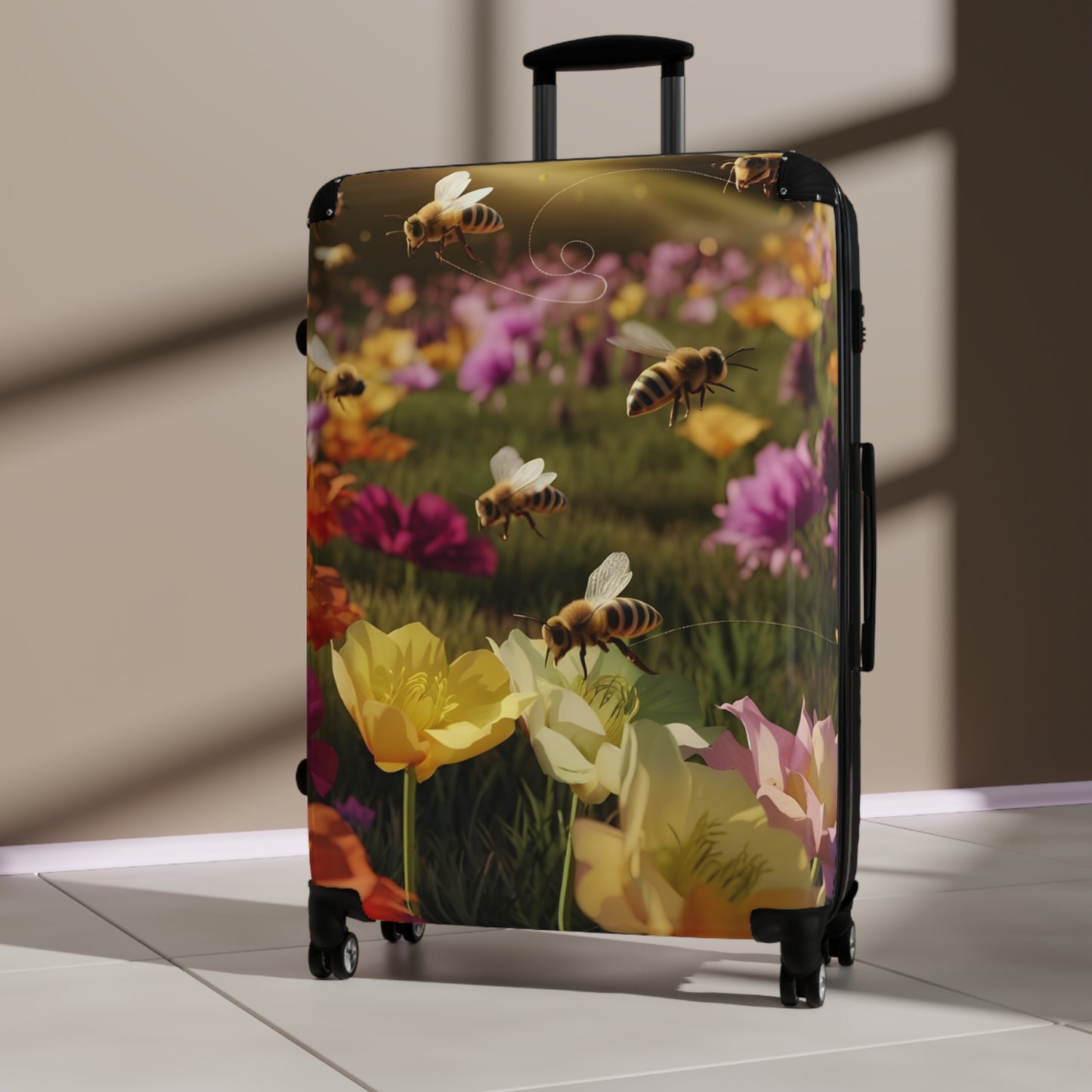Nature Garden Bees Art Carry-On Suitcase - Stylish Luggage for Travelers