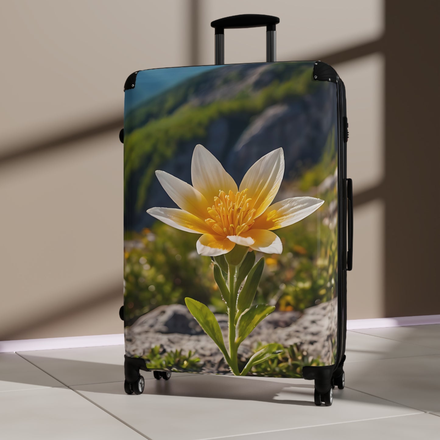 Nature Flowers Floral Luminous Carry-On Suitcase - Stylish Luggage for Travelers