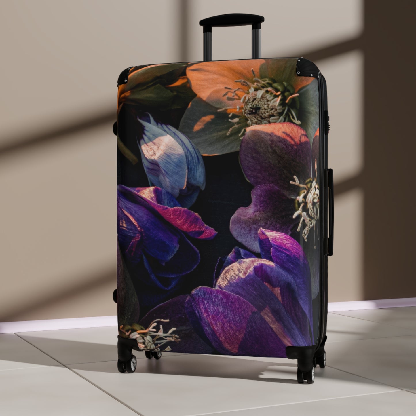 Nature Flowers Floral Hellebore Art Carry-On Suitcase - Stylish Luggage for Travelers