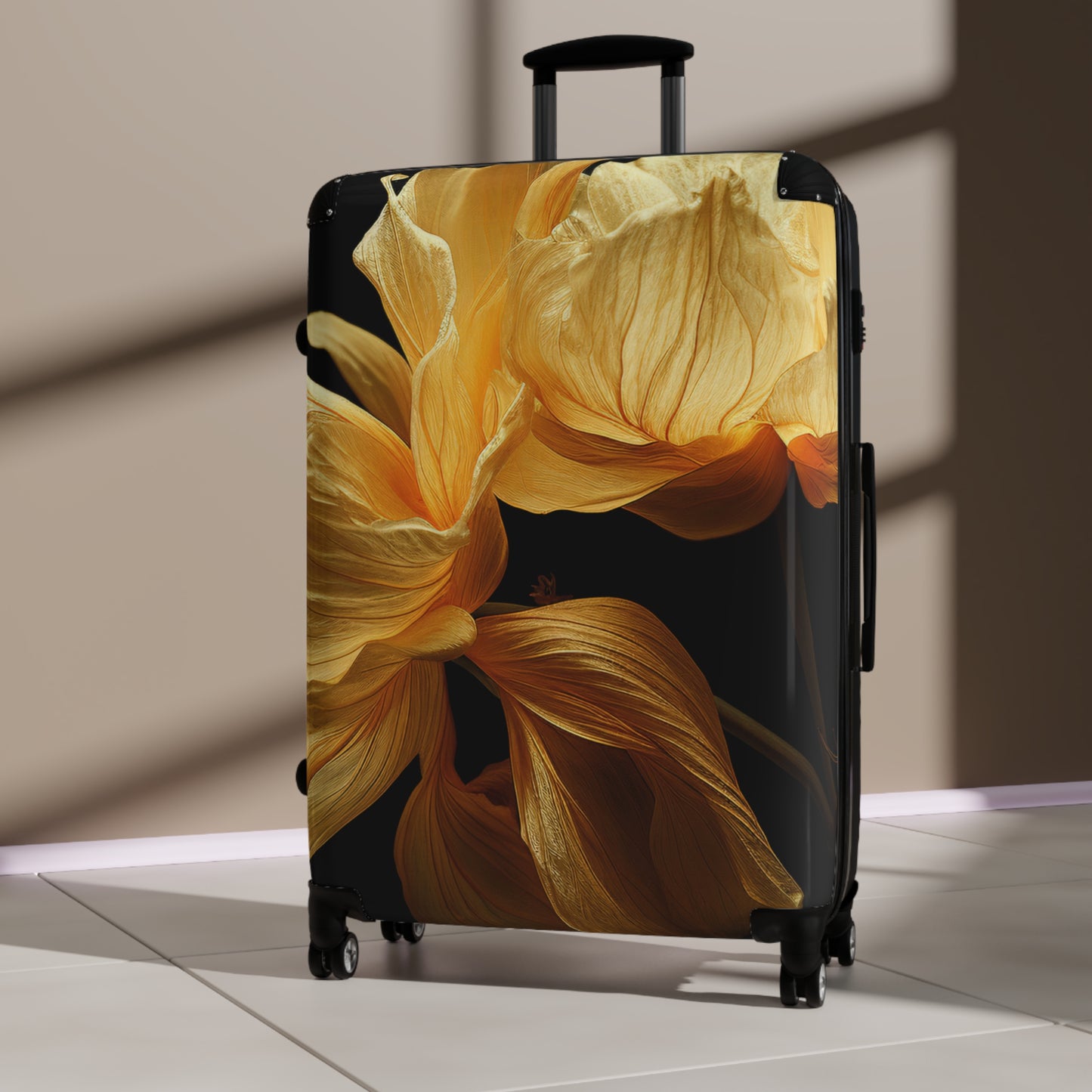 Nature Flowers Floral Yellow Hellebore Art Carry-On Suitcase - Stylish Luggage for Travelers