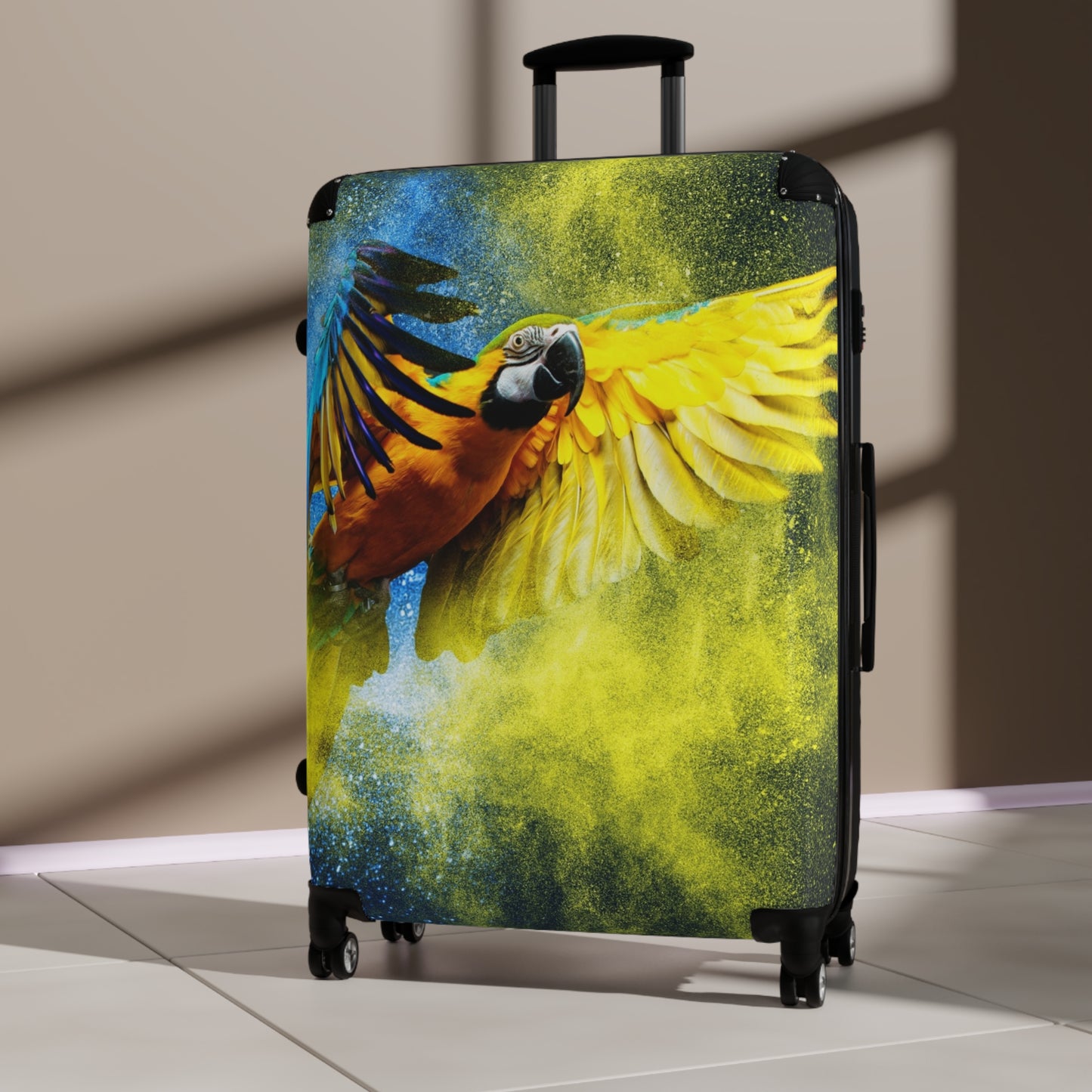 Animals Blue Yellow Macaw Carry-On Suitcase - Stylish Luggage for Travelers