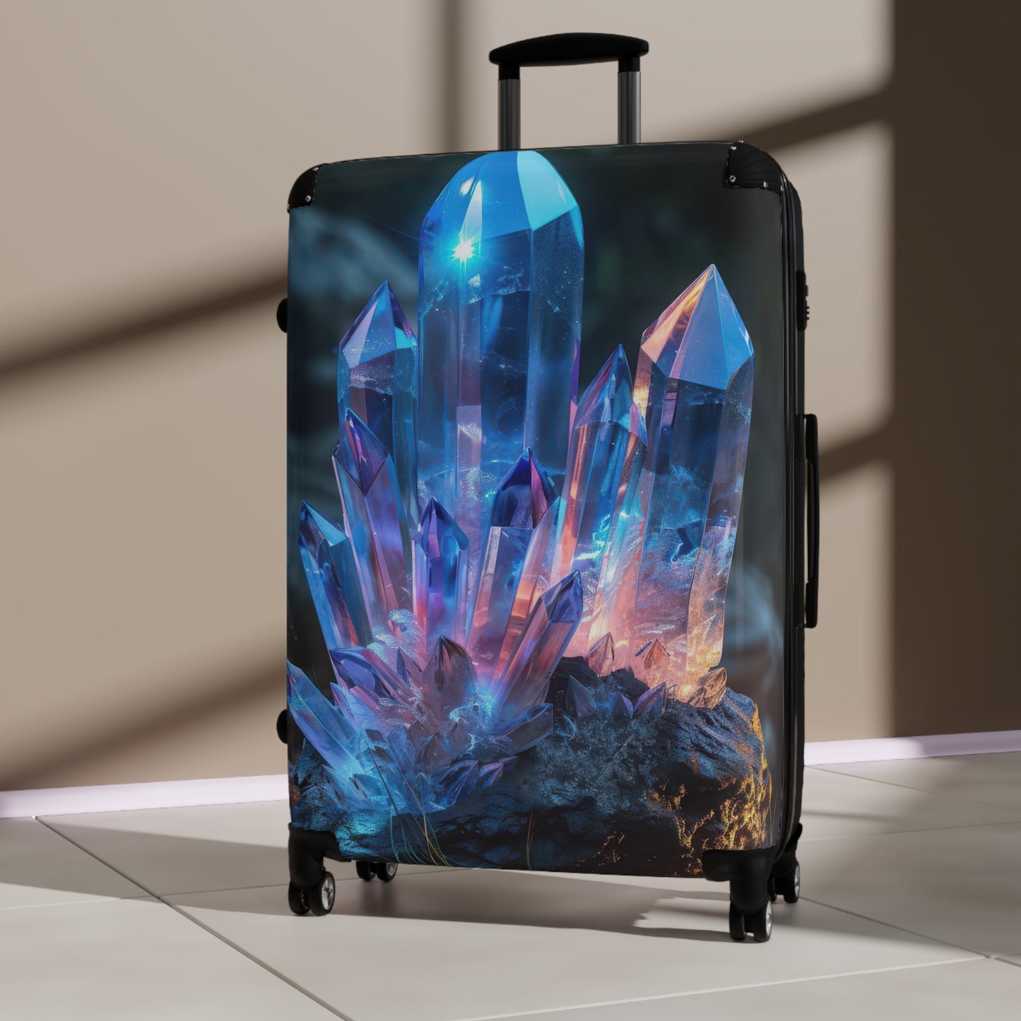 Nature Cluster Glowing Art Carry-On Suitcase - Stylish Luggage for Travelers