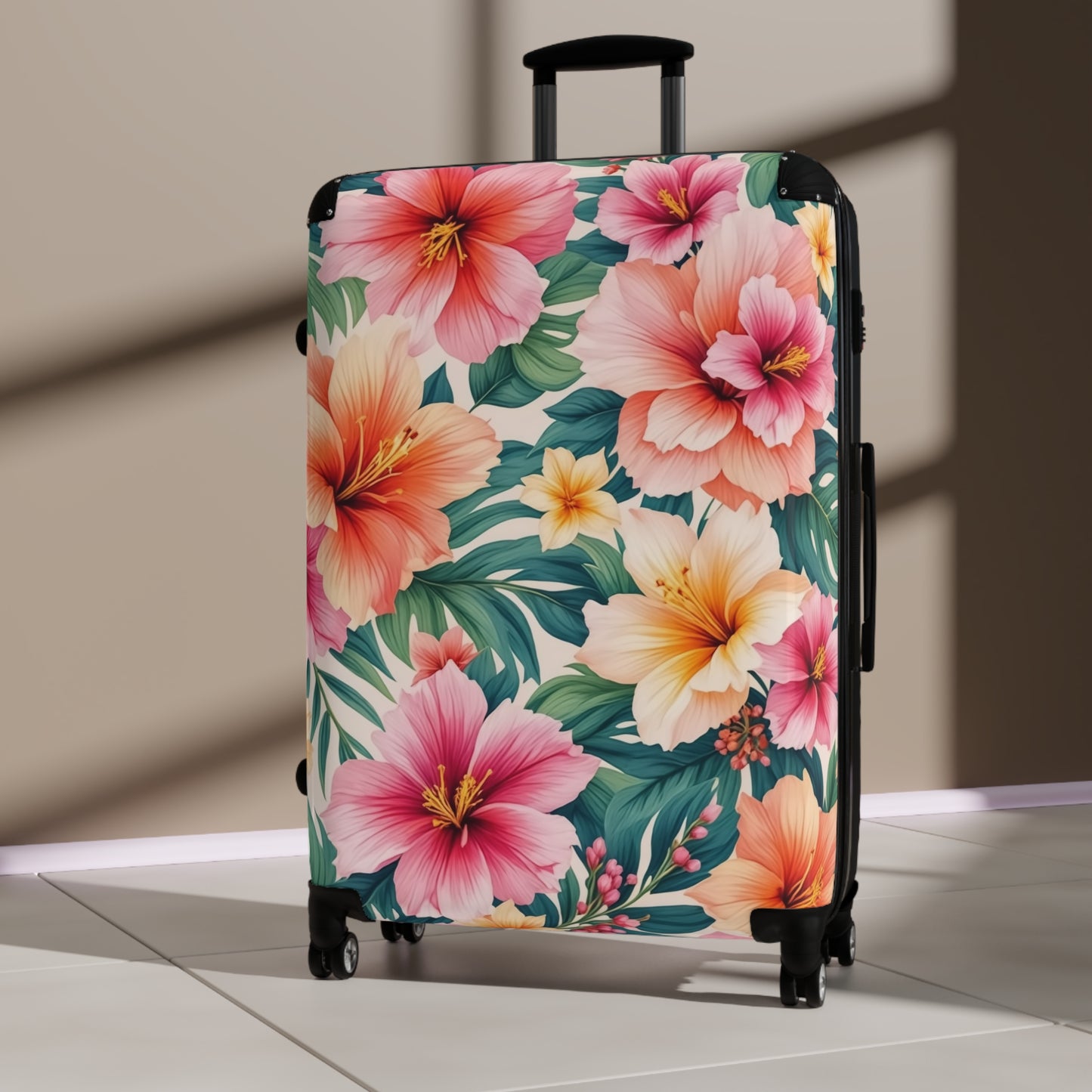 Nature Flowers Floral Hibiscus Art Carry-On Suitcase - Stylish Luggage for Travelers