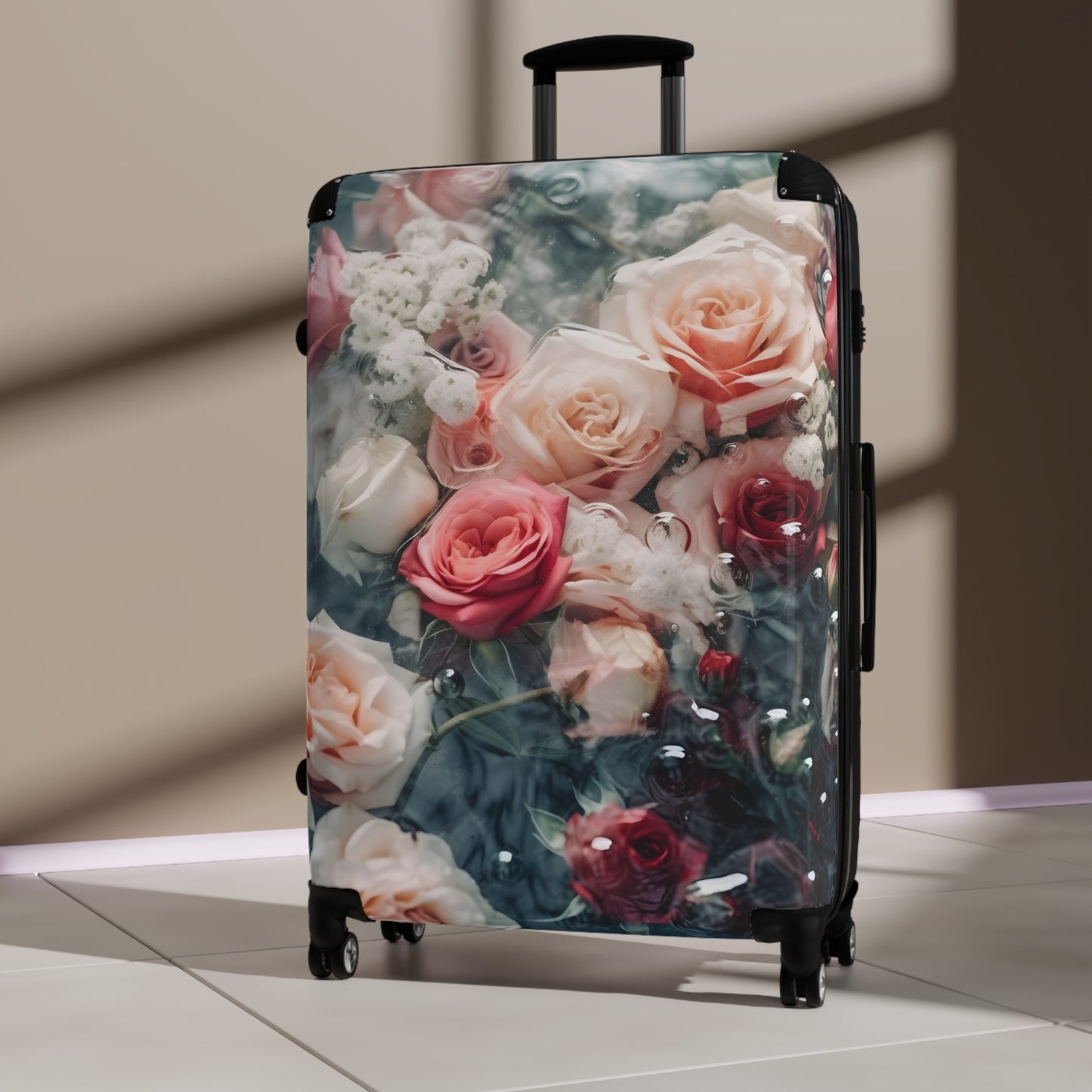 Nature Flowers Floral Water Art Carry-On Suitcase - Stylish Luggage for Travelers