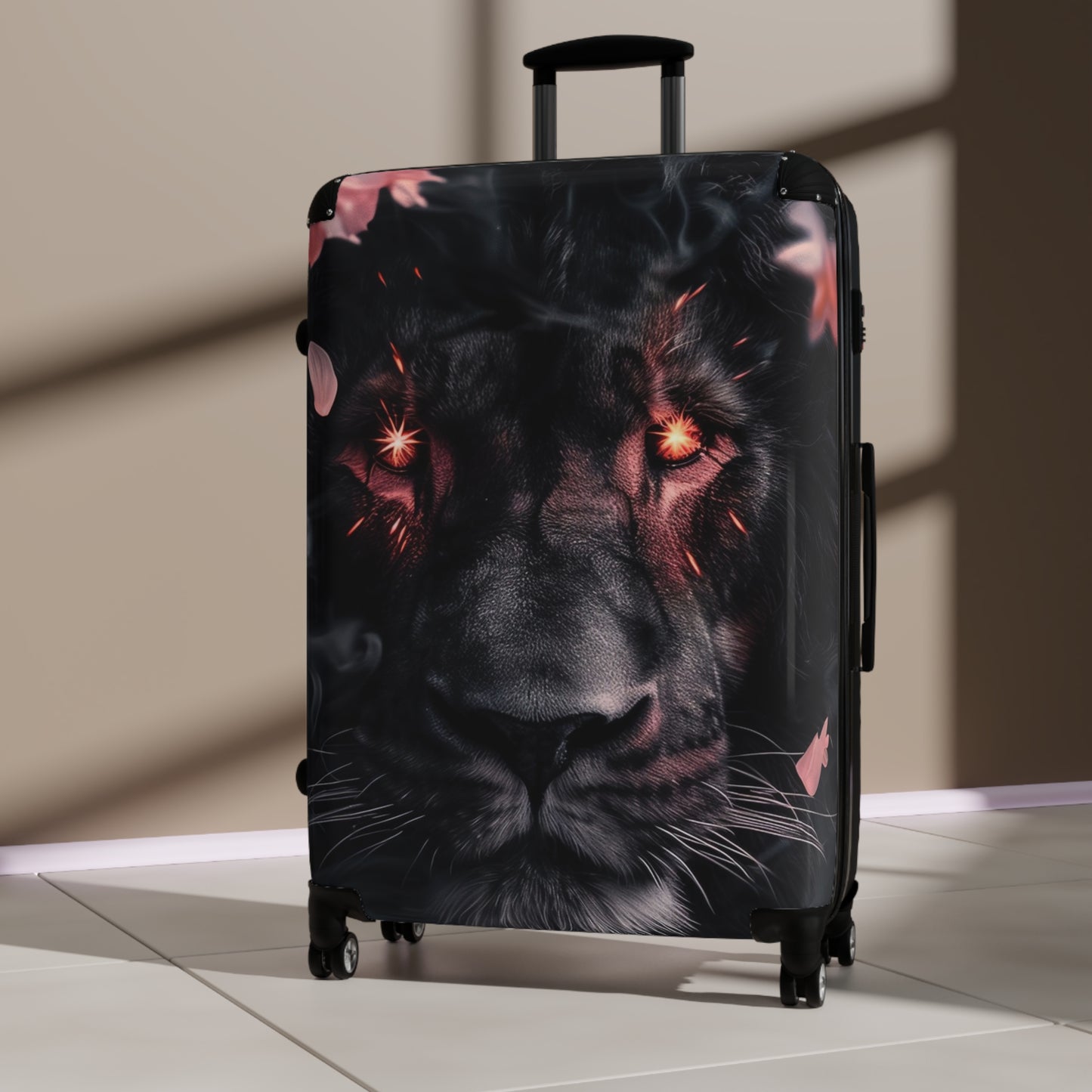 Animals Lion Sakura Smoke Carry-On Suitcase - Stylish Luggage for Travelers