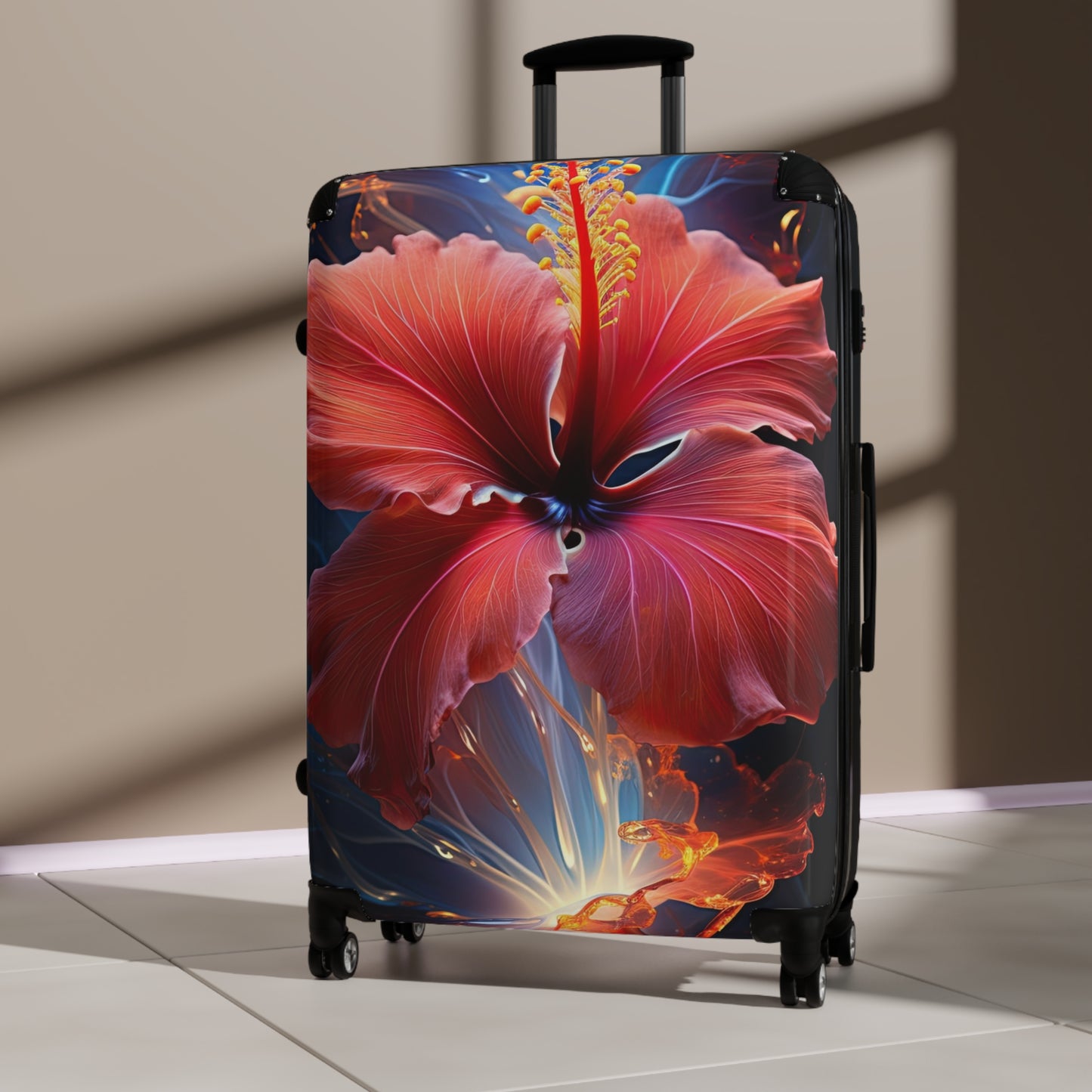 Nature Flowers Floral Hibiscus Flower Art Carry-On Suitcase - Stylish Luggage for Travelers