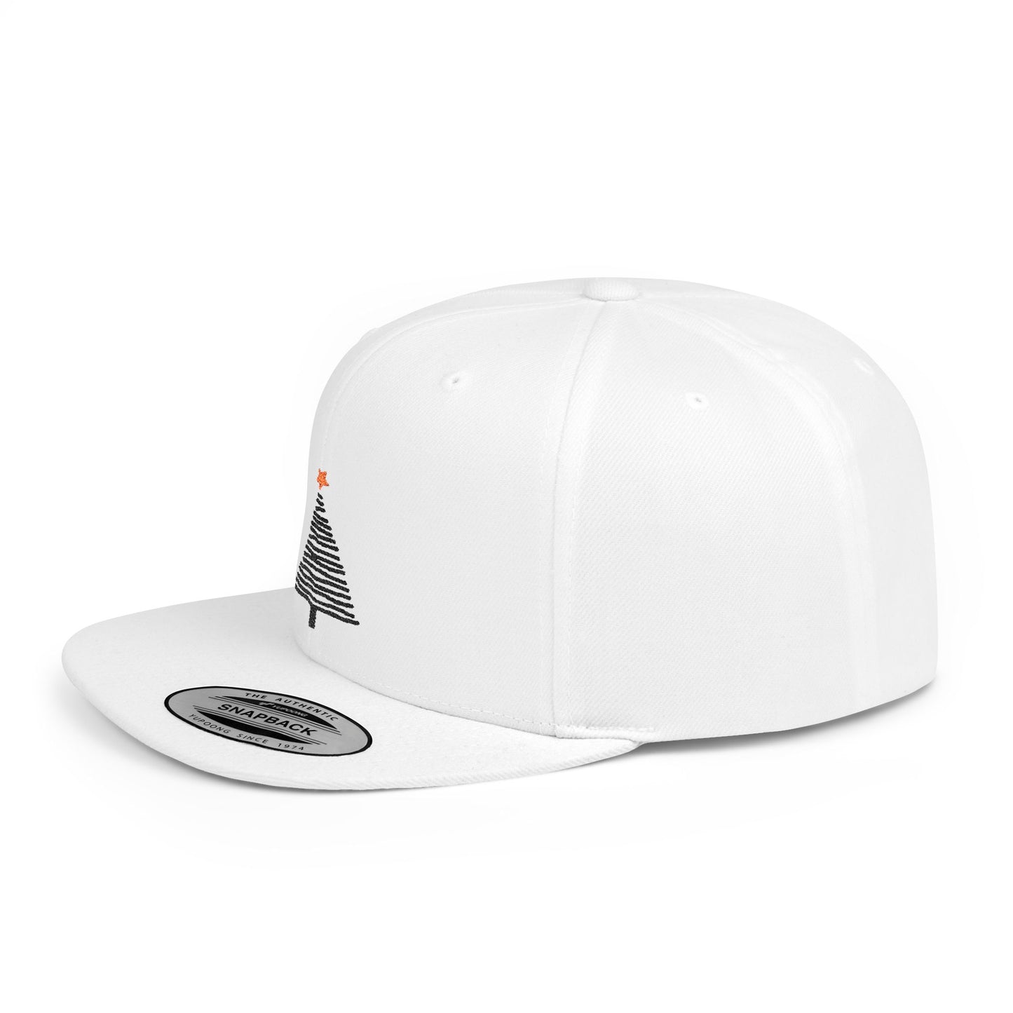 Icons Embroidered Pine Tree Flat Bill Snapback – Lightweight, Custom Fit, Premium Quality