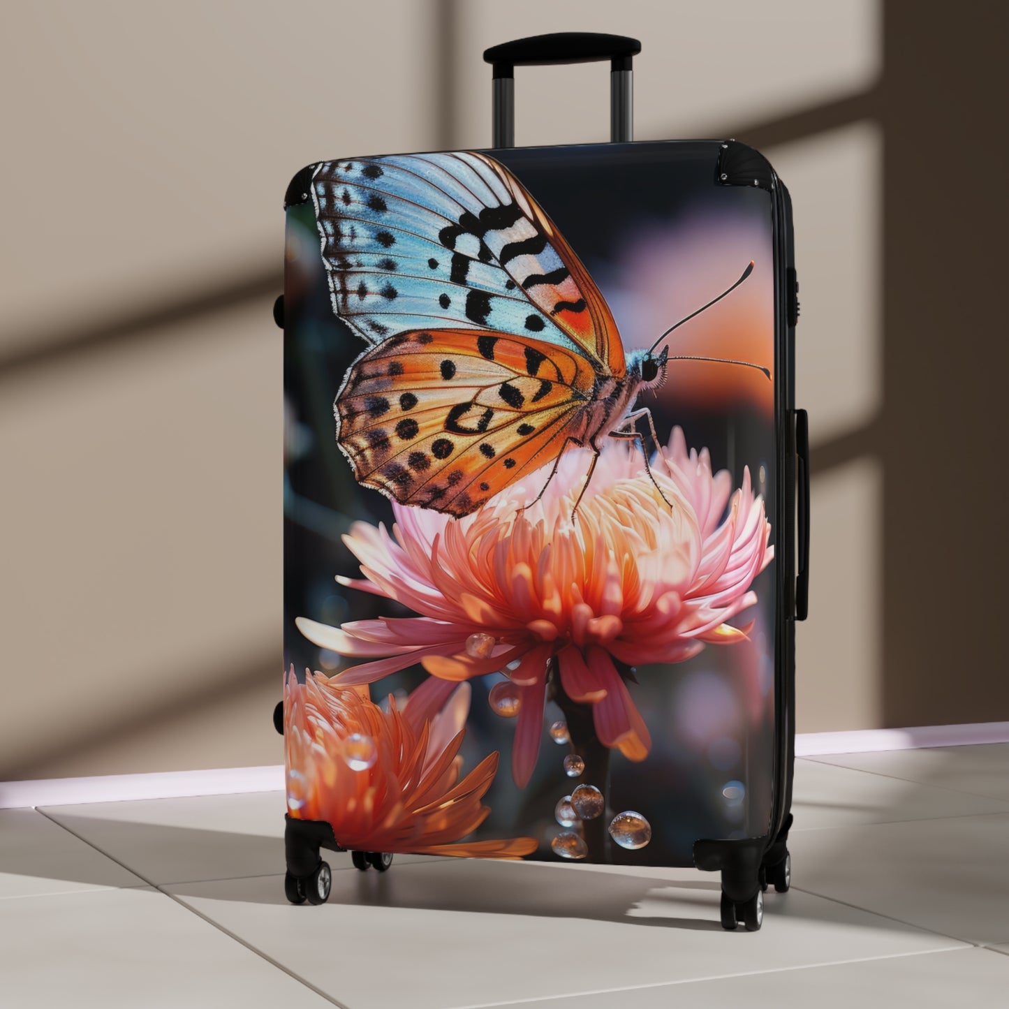 Nature Butterflies Floral On Flowers Art Carry-On Suitcase - Stylish Luggage for Travelers