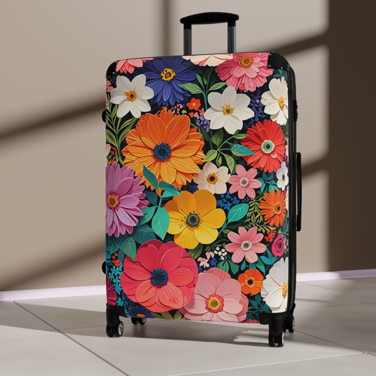 Nature Flowers Floral Art Carry-On Suitcase - Stylish Luggage for Travelers