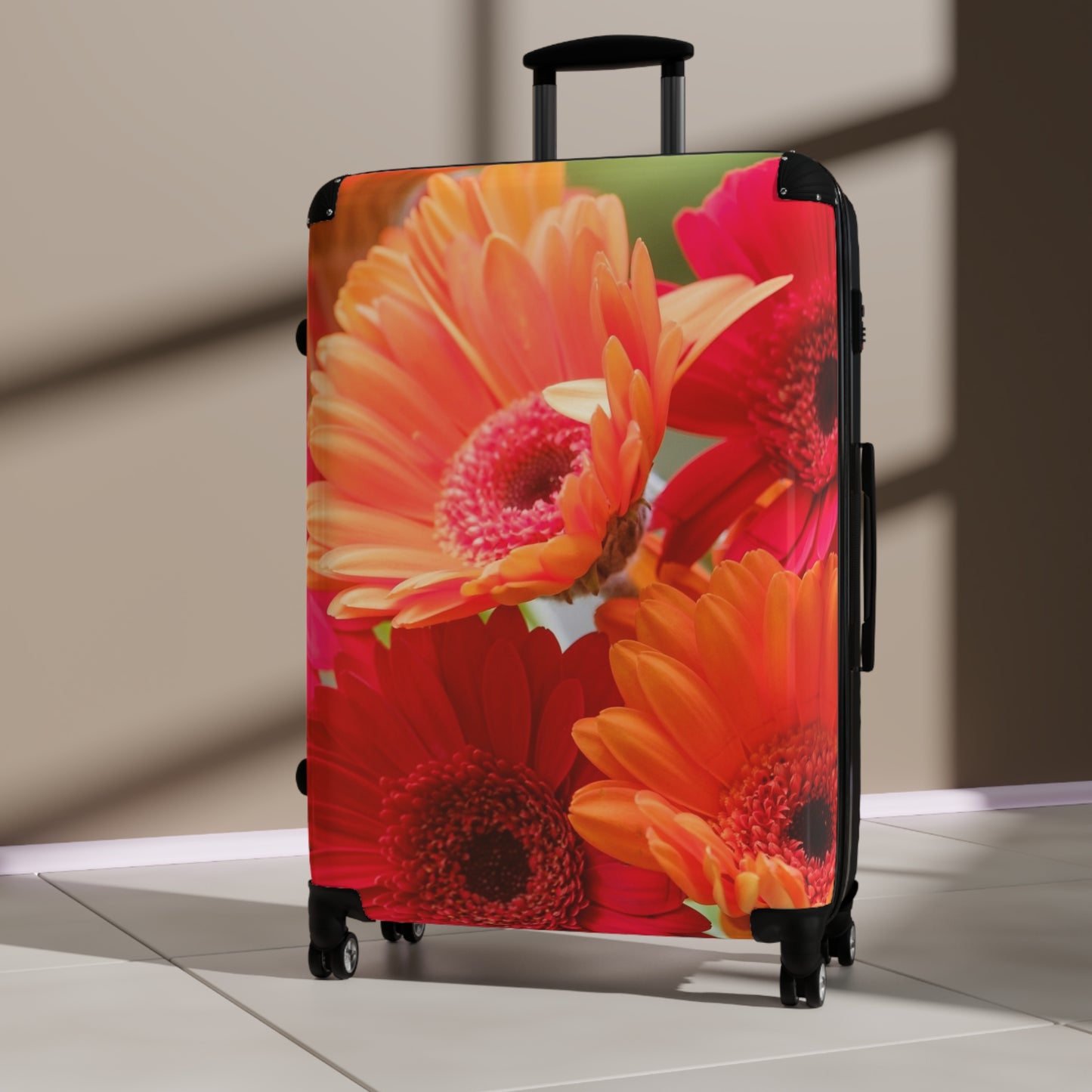 Nature Flowers Floral Gerbera Daisy Art Carry-On Suitcase - Stylish Luggage for Travelers