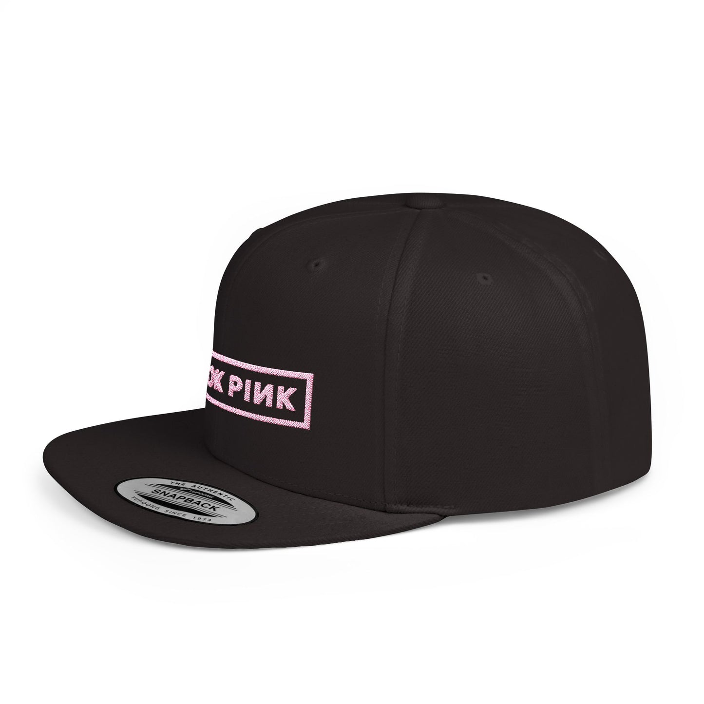 Black Pink Flat Bill Snapback – Lightweight, Custom Fit, Premium Quality