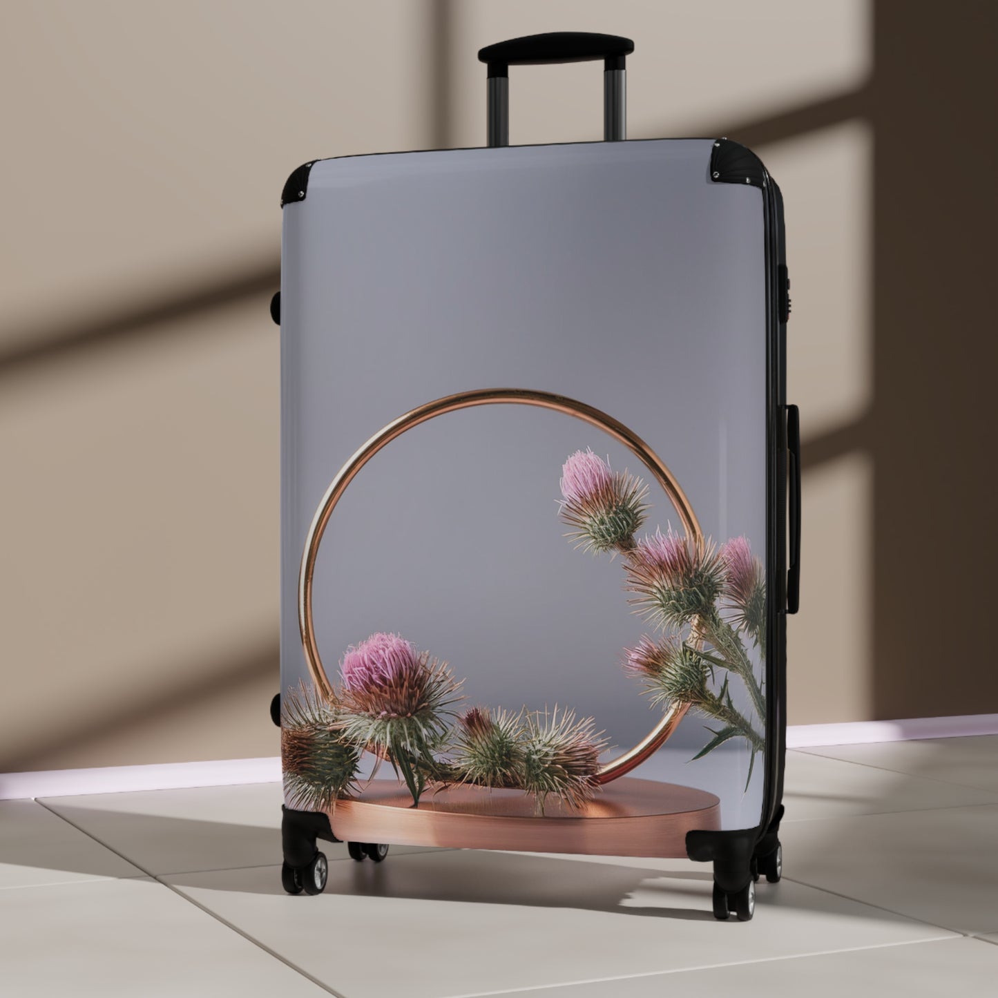 Nature Flowers Floral Pink Cooper Carry-On Suitcase - Stylish Luggage for Travelers