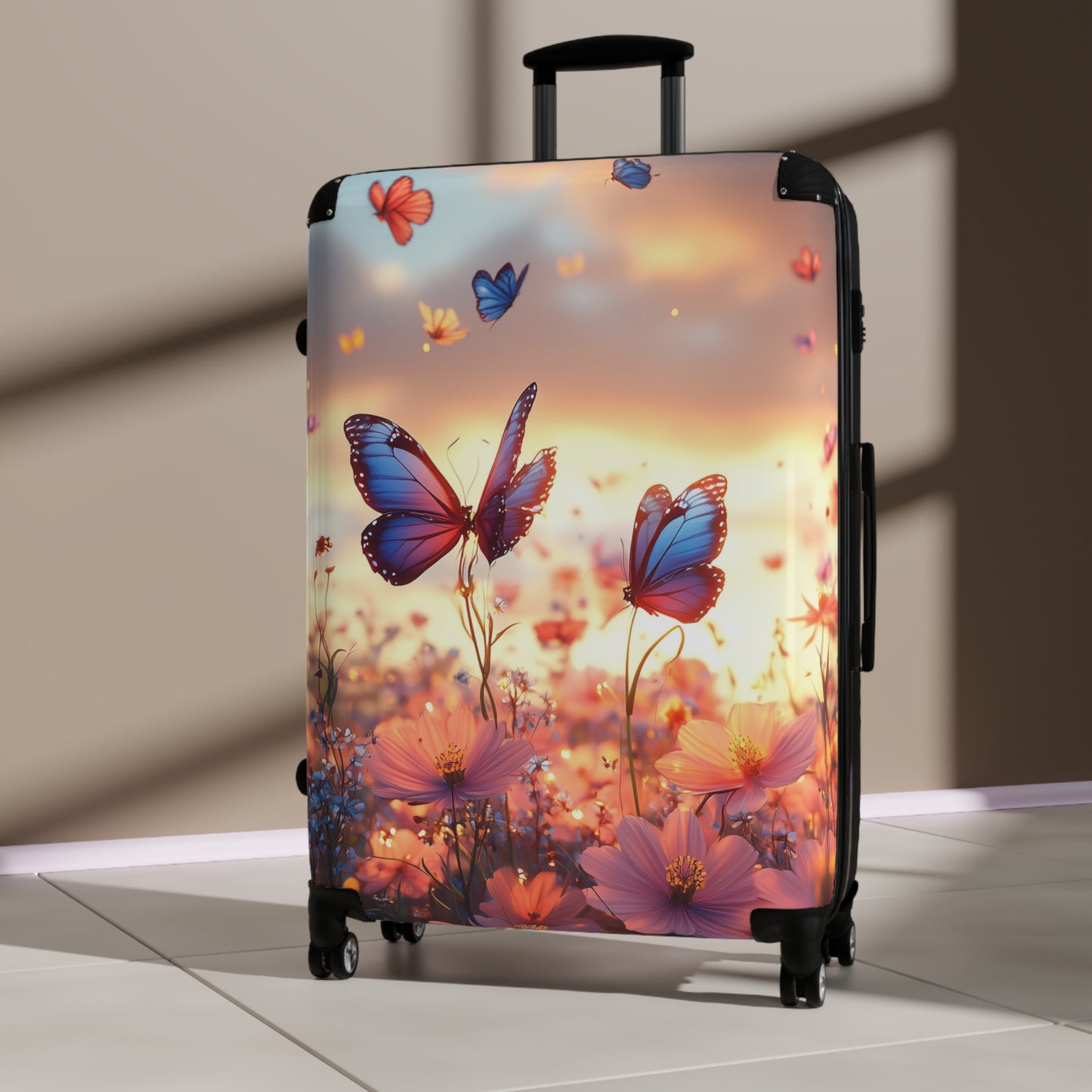 Nature Flowers Floral Butterflies Spring Art Carry-On Suitcase - Stylish Luggage for Travelers