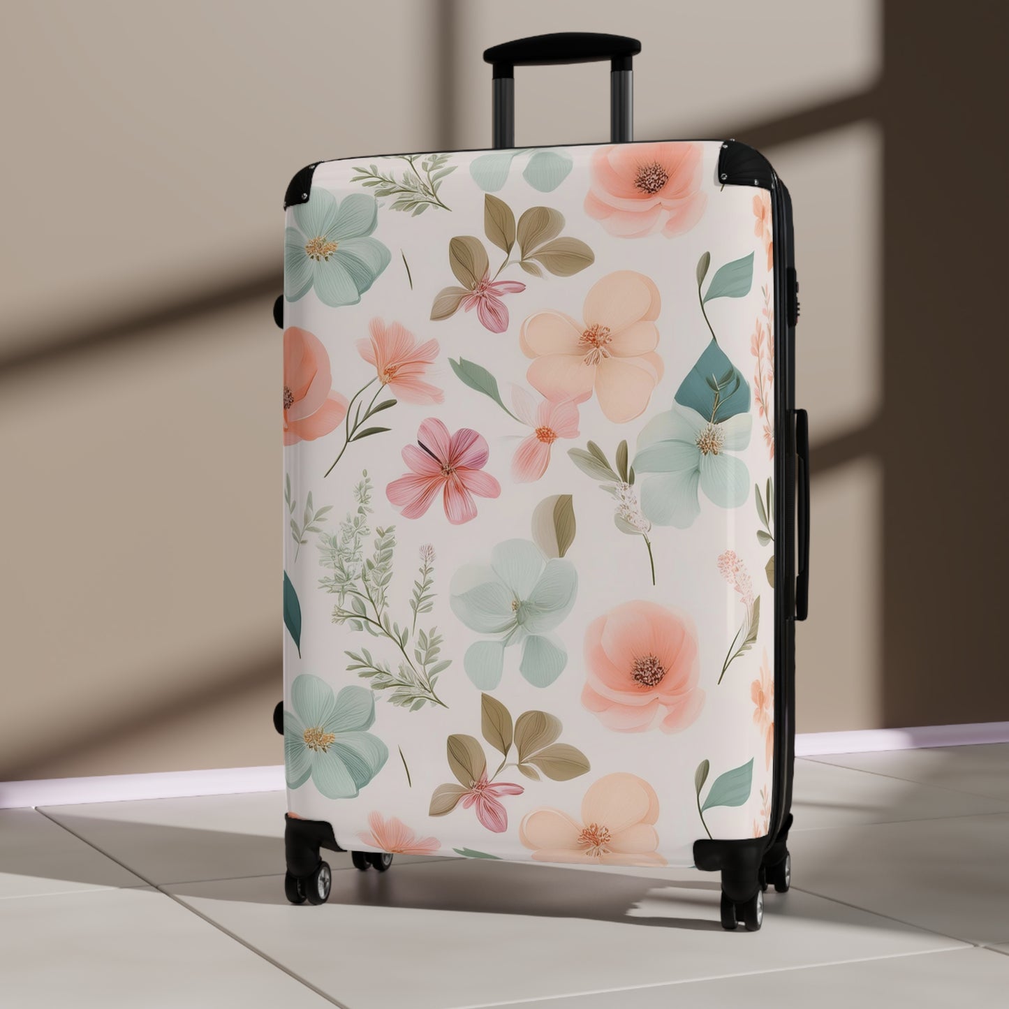 Nature Flowers Floral Dedicated Floral Pattern Art Carry-On Suitcase - Stylish Luggage for Travelers