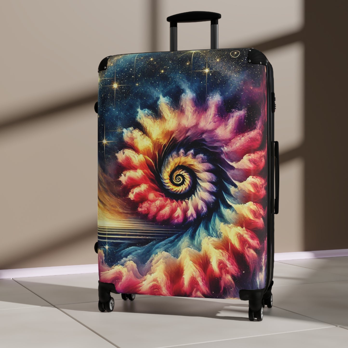 Abstract Spiral Dreams Carry-On Suitcase - Stylish Luggage for Travelers