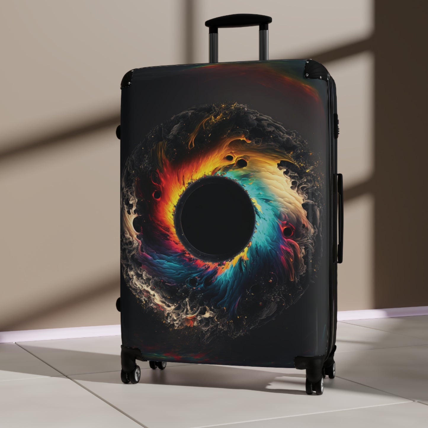 Abstract Colorful AI Carry-On Suitcase - Stylish Luggage for Travelers