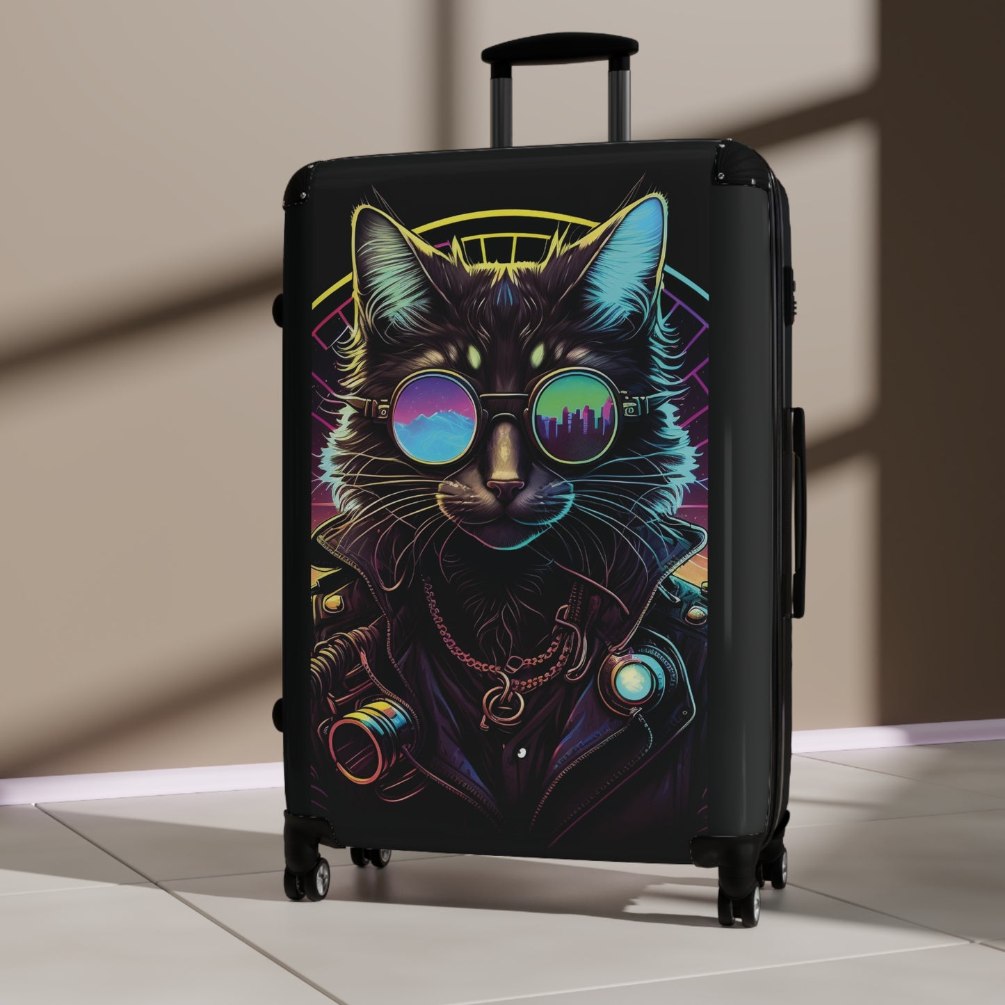 Art Cat Midjourney Carry-On Suitcase - Stylish Luggage for Travelers