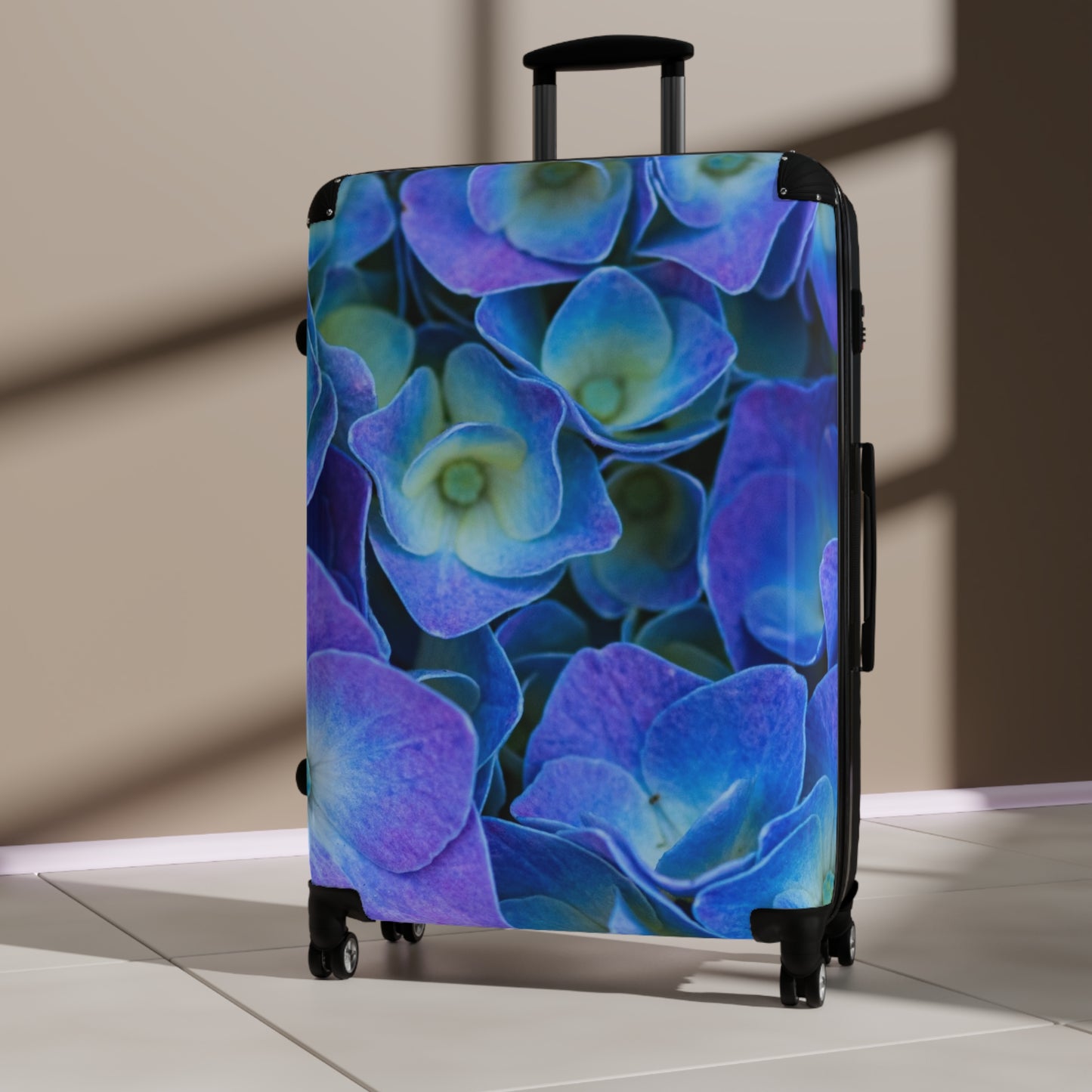 Nature Flowers Floral Hydrangea Art Carry-On Suitcase - Stylish Luggage for Travelers