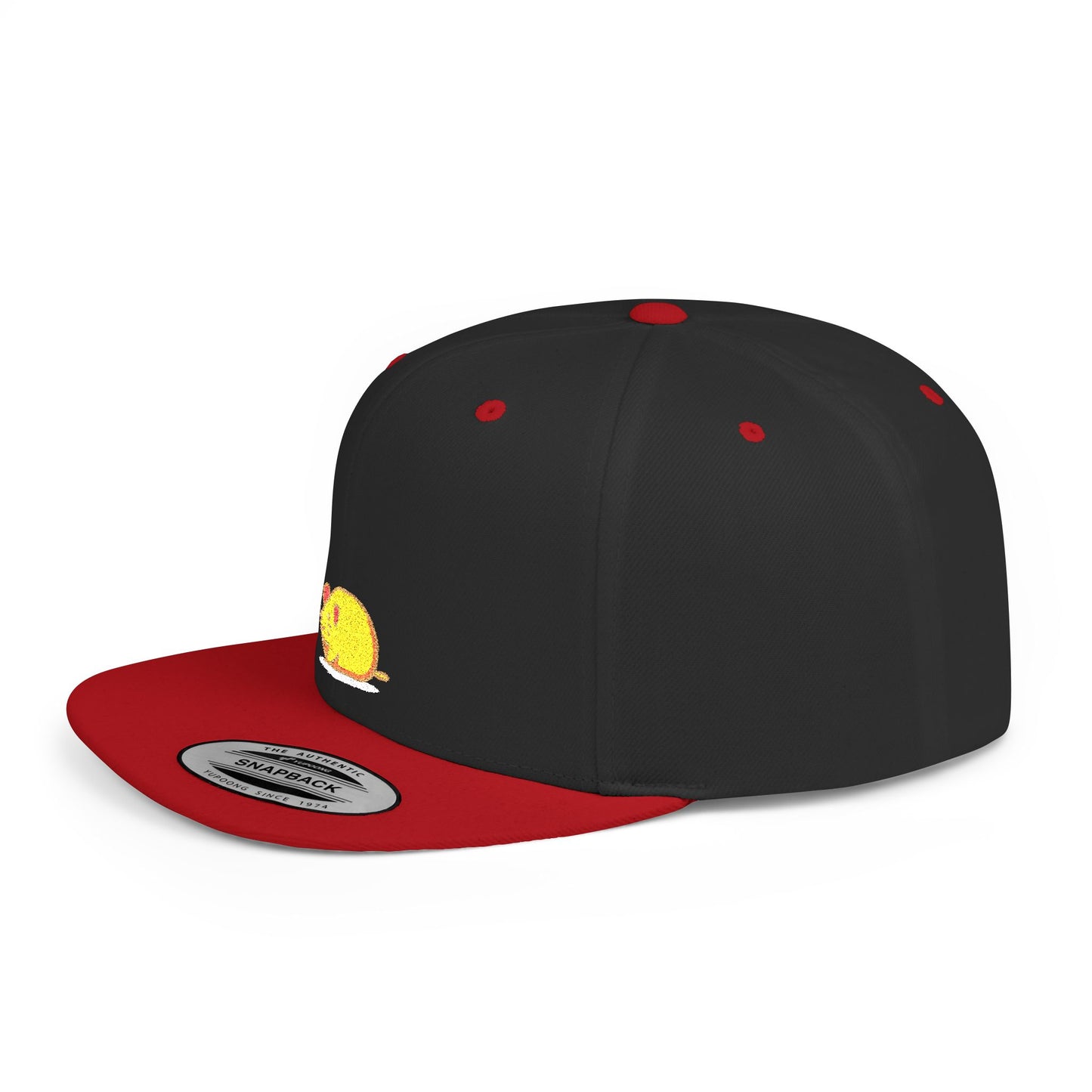 Icons Embroidered Yellow Mouse Flat Bill Snapback – Lightweight, Custom Fit, Premium Quality