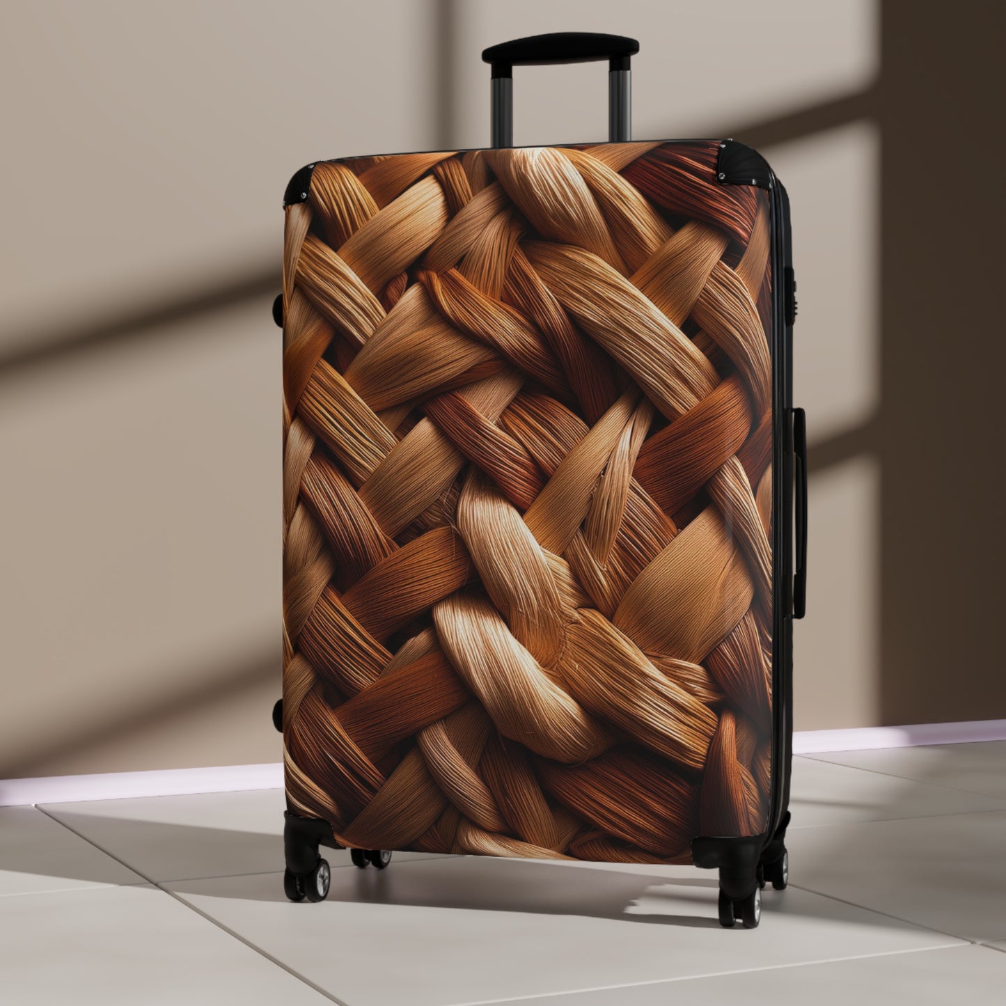 Nature Texture Wooven Art Carry-On Suitcase - Stylish Luggage for Travelers
