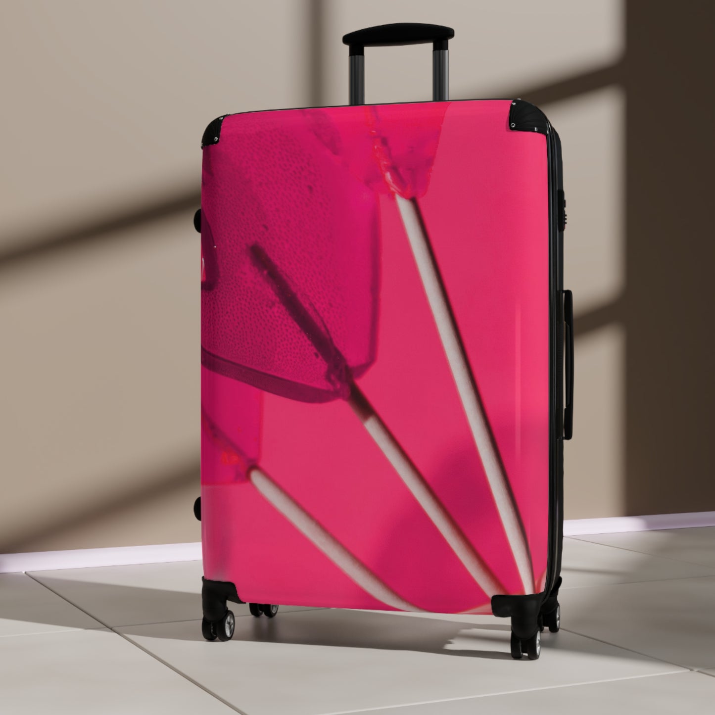 Love Pink Heart Art Carry-On Suitcase - Stylish Luggage for Travelers