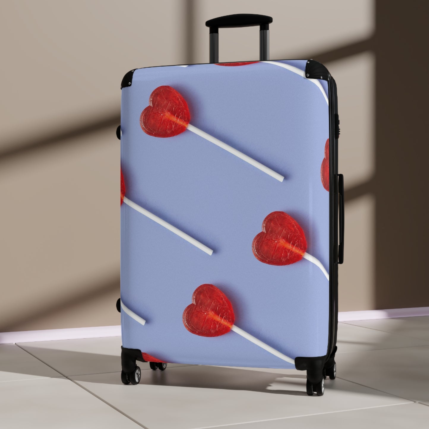 Love Heart Shape Candy Art Carry-On Suitcase - Stylish Luggage for Travelers