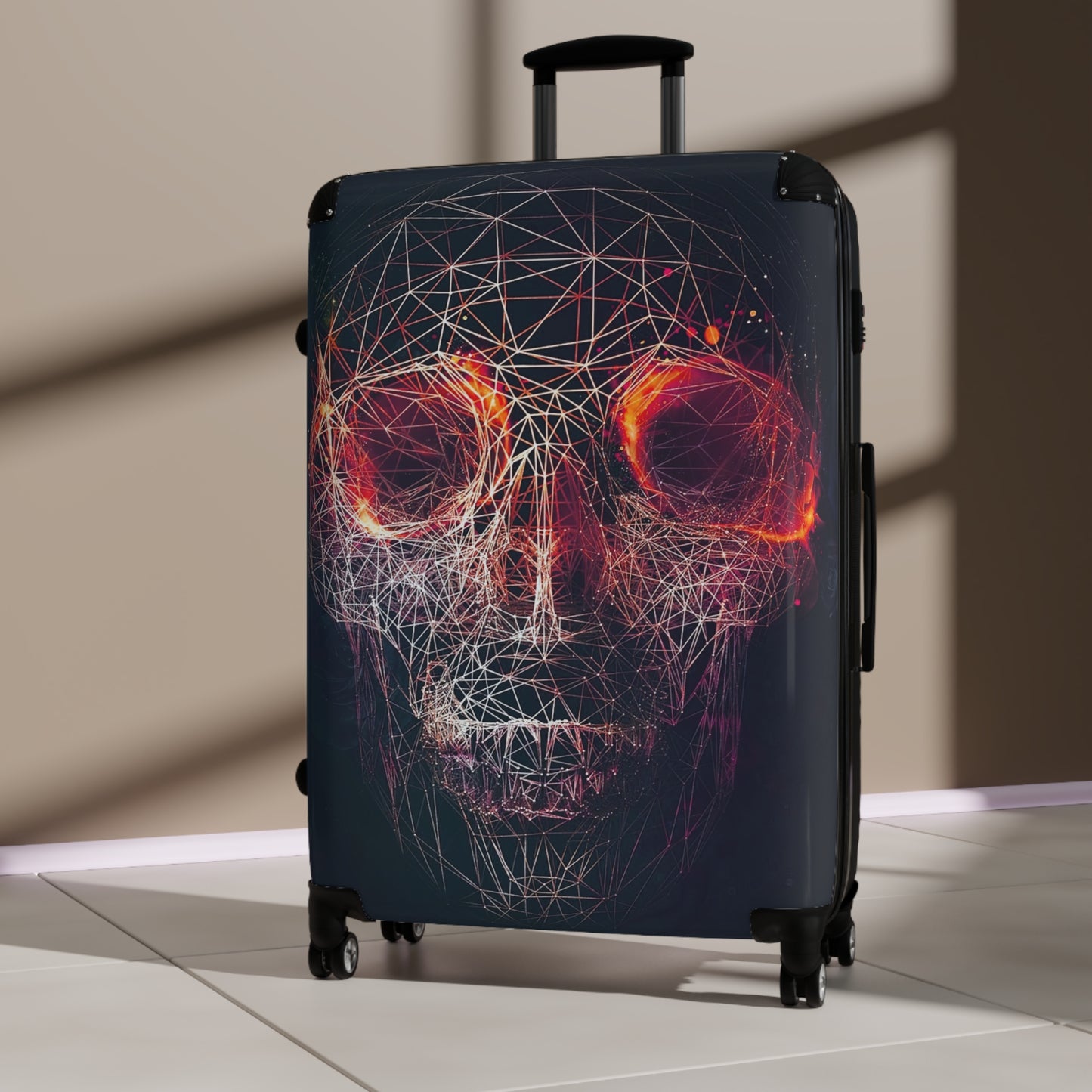 Abstract Skull Art Carry-On Suitcase - Stylish Luggage for Travelers