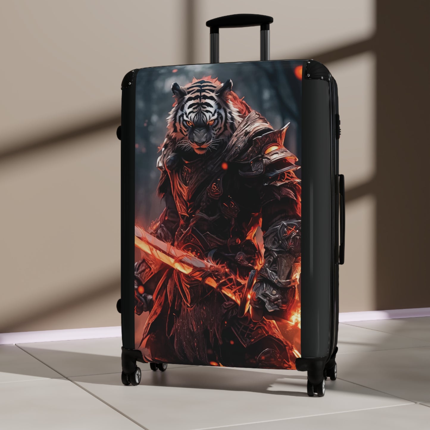 Art Tiger Warrior Fire Carry-On Suitcase - Stylish Luggage for Travelers