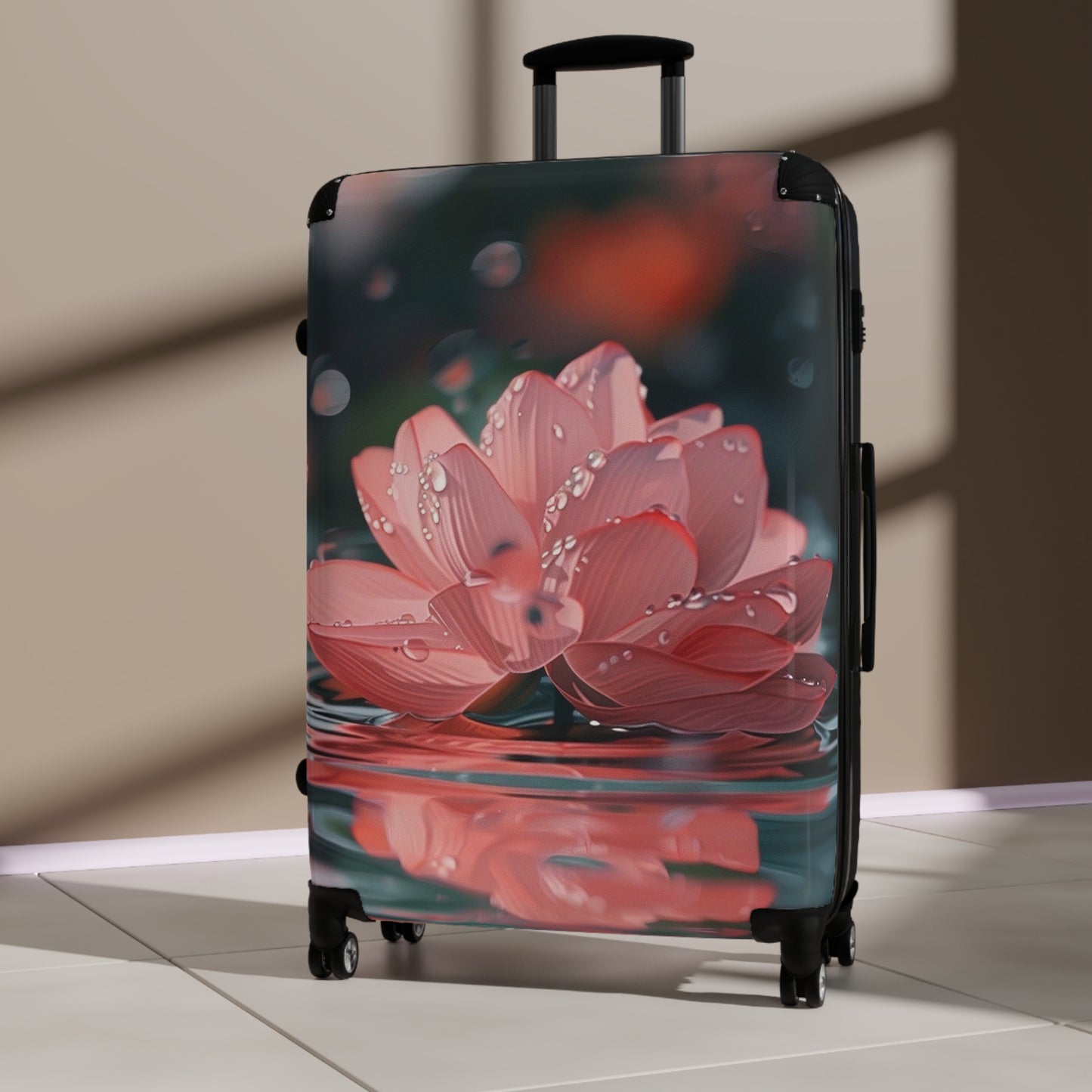Nature Flowers Floral Animated Lotus Art Carry-On Suitcase - Stylish Luggage for Travelers