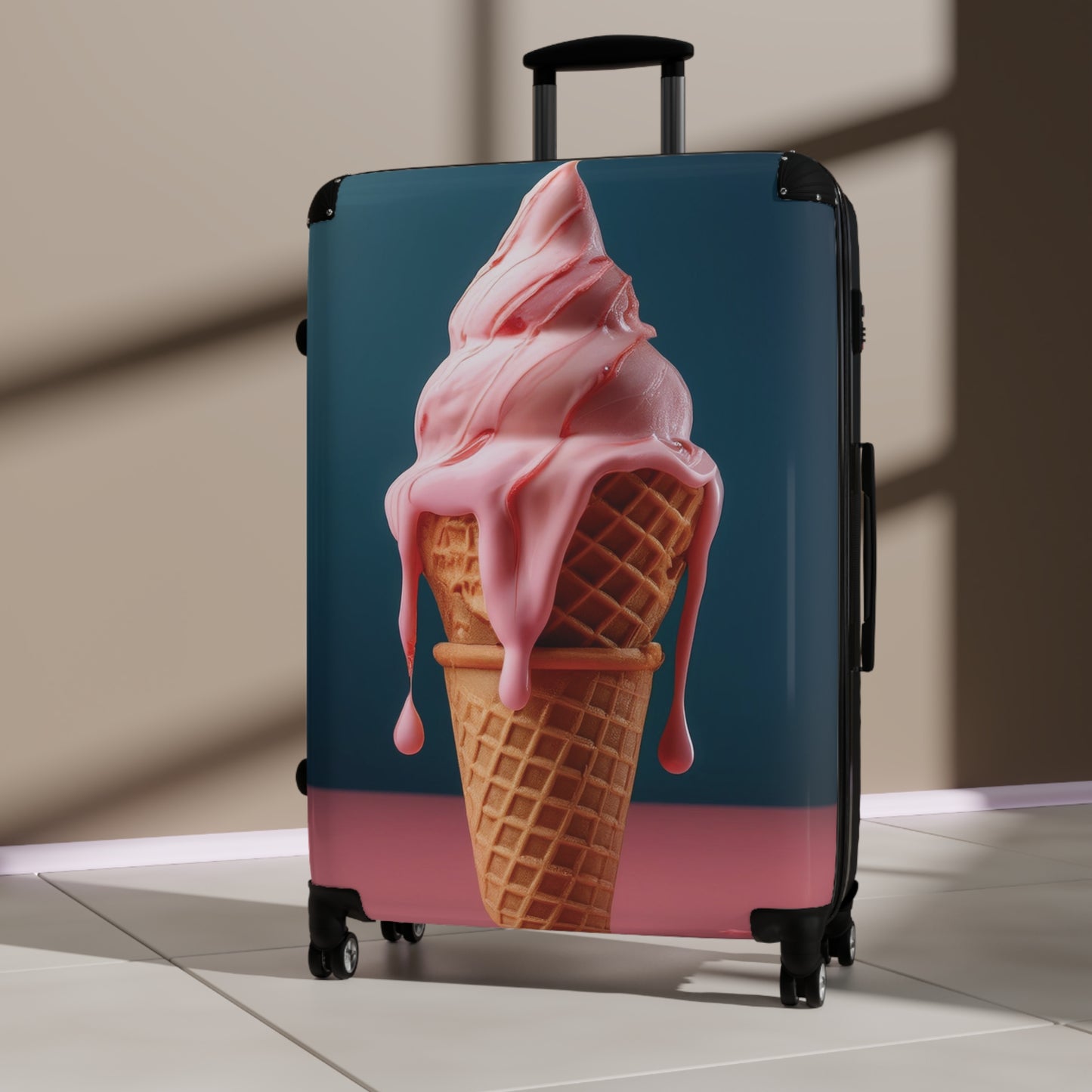 Nature Summer Pink Ice Cream Carry-On Suitcase - Stylish Luggage for Travelers