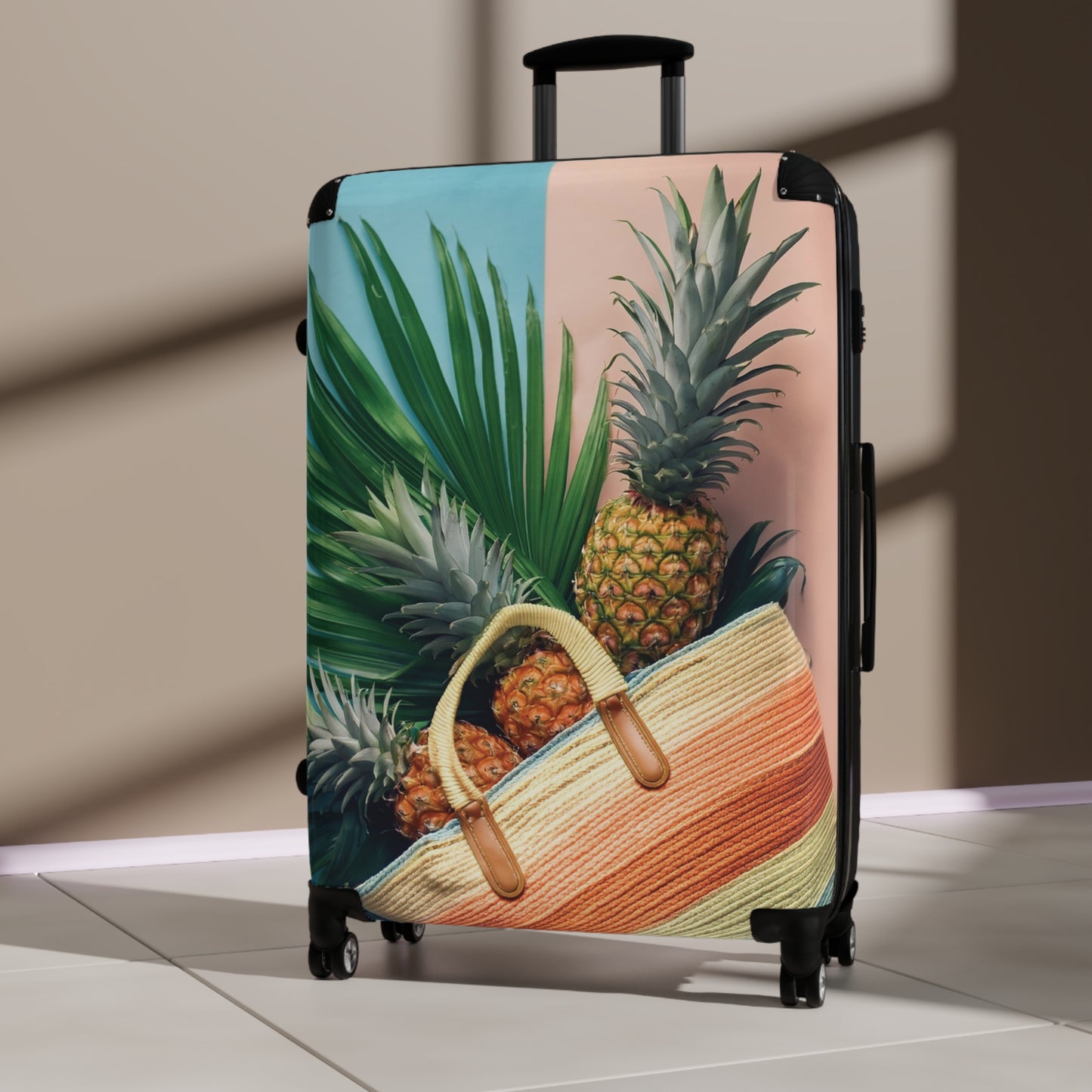 Nature Summer Three Pineapples Carry-On Suitcase - Stylish Luggage for Travelers