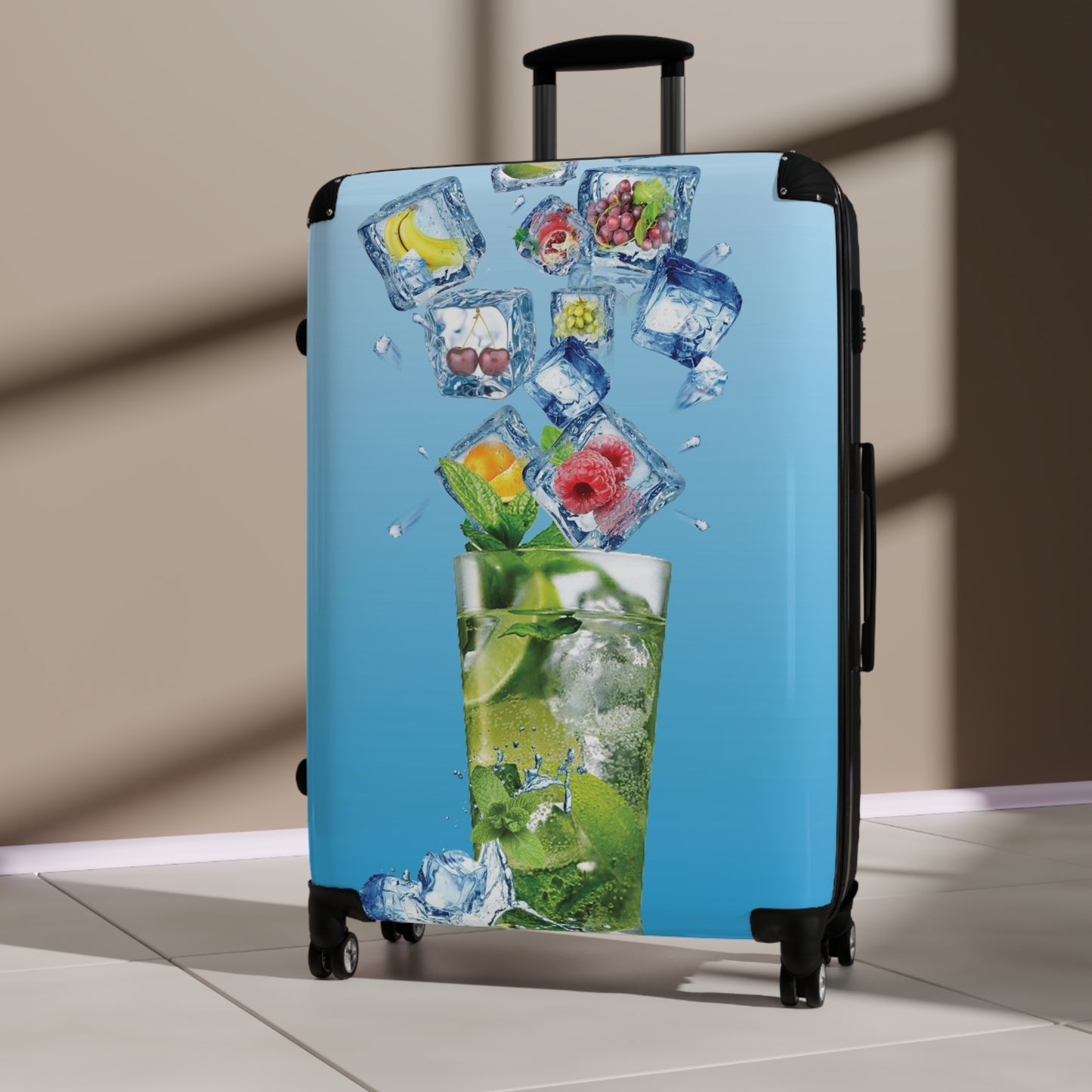 Nature Summer Element Ice Cube Art Carry-On Suitcase - Stylish Luggage for Travelers