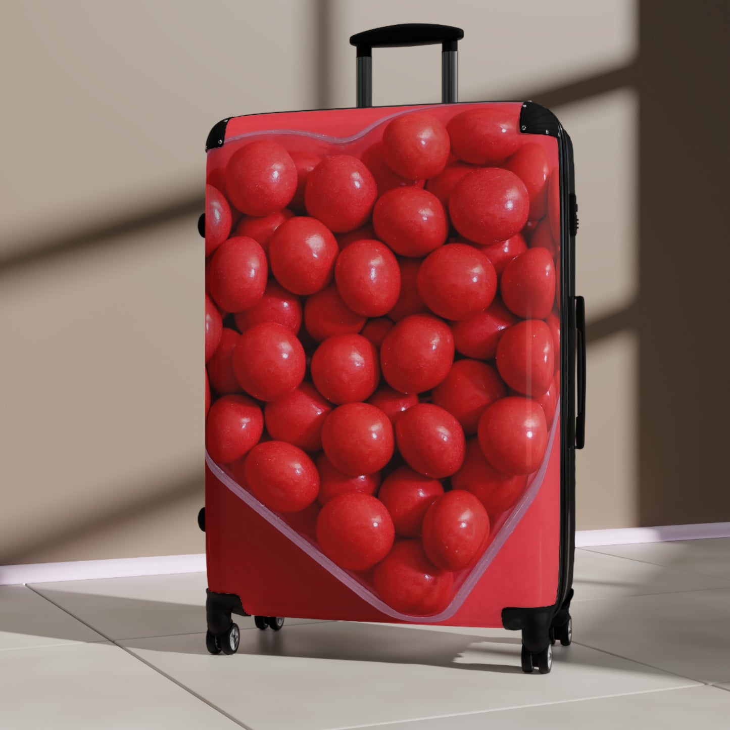 Love Heart Shape Sugar Art Carry-On Suitcase - Stylish Luggage for Travelers