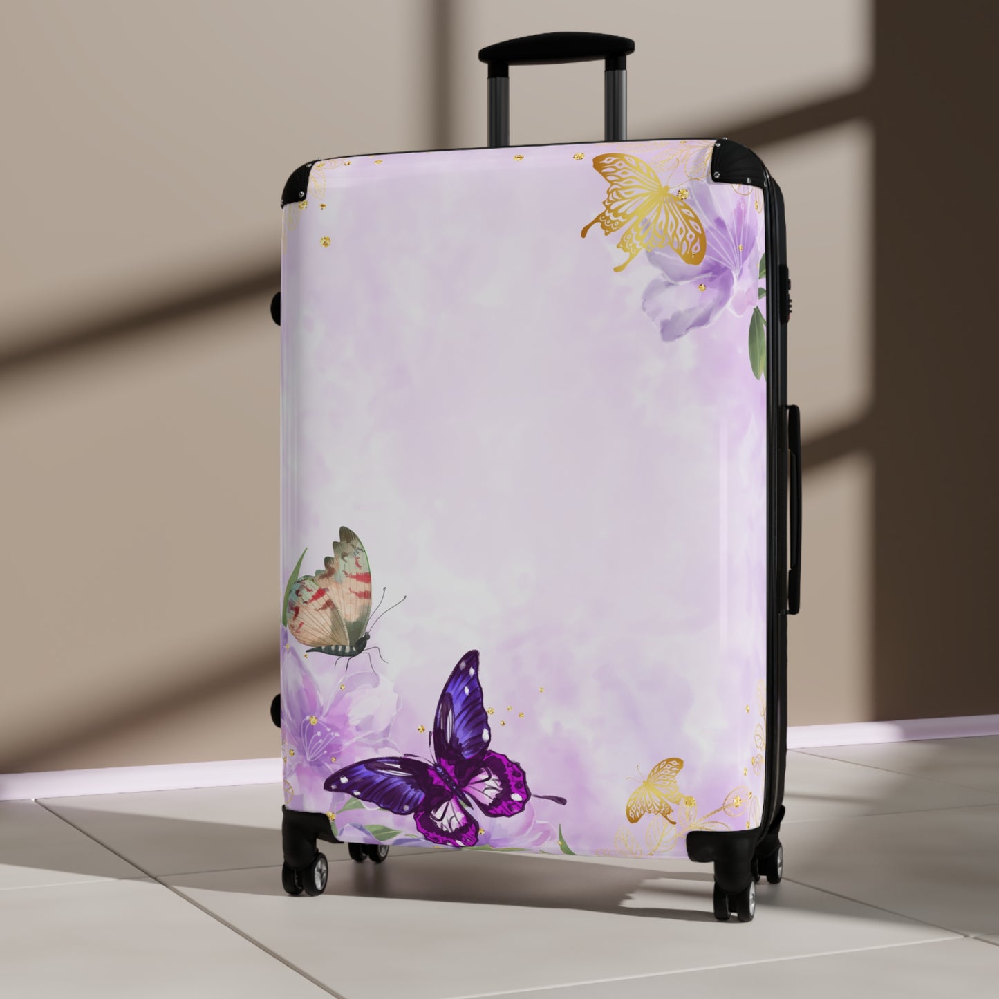Nature Butterflies Flower Elegant Art Carry-On Suitcase - Stylish Luggage for Travelers