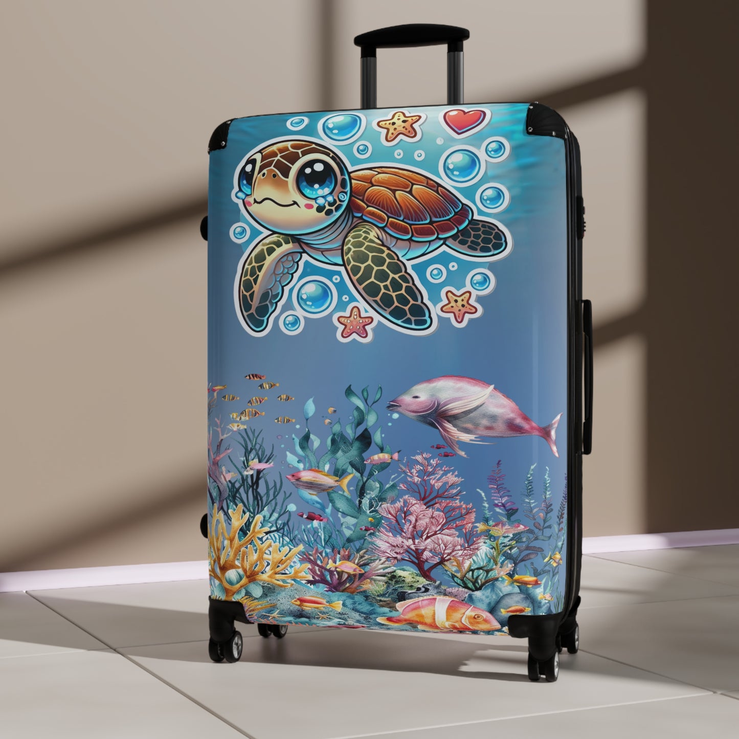 Nature Ocean Sea Turtle Cute Art Carry-On Suitcase - Stylish Luggage for Travelers