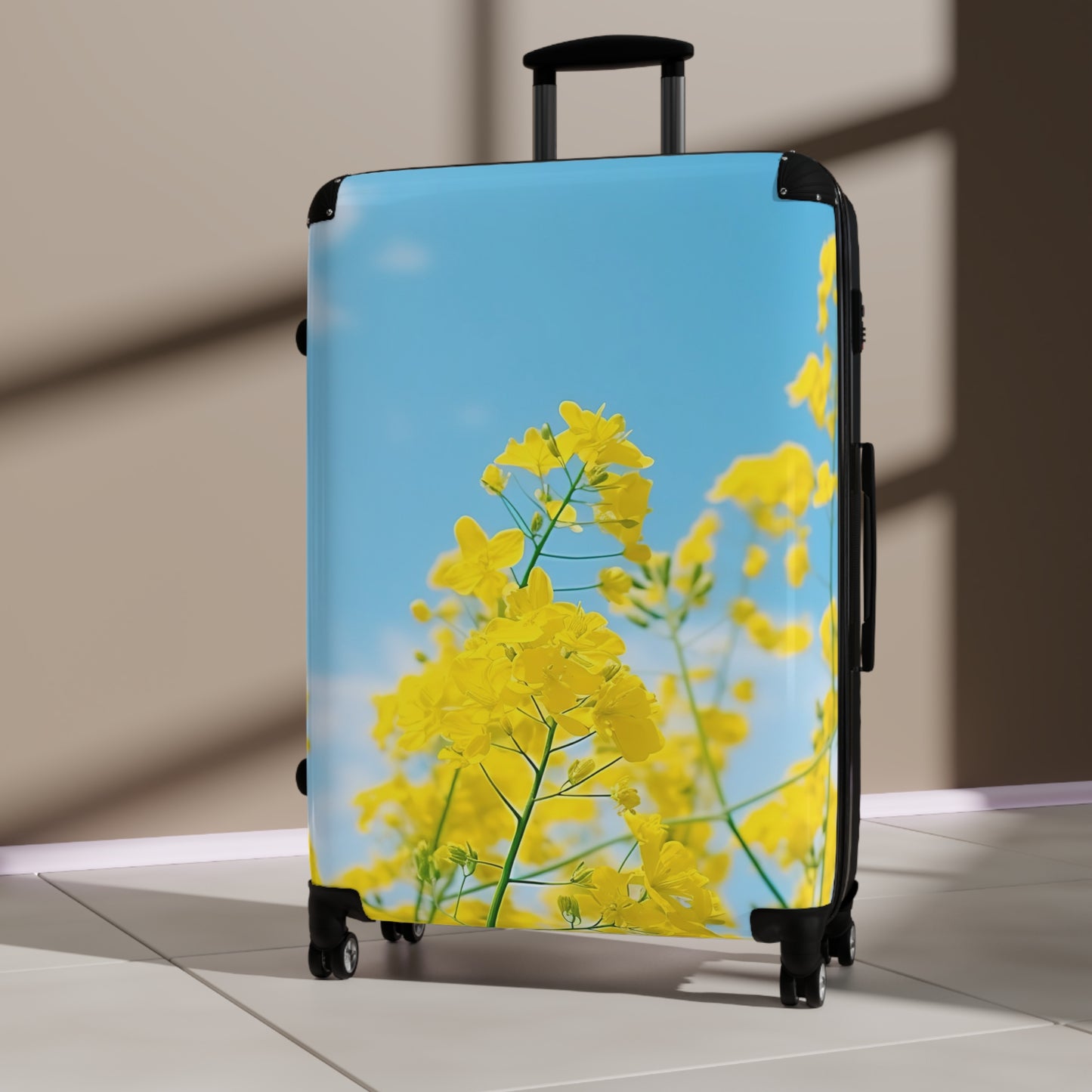 Nature Flowers Floral Yellow Flowering Art Carry-On Suitcase - Stylish Luggage for Travelers