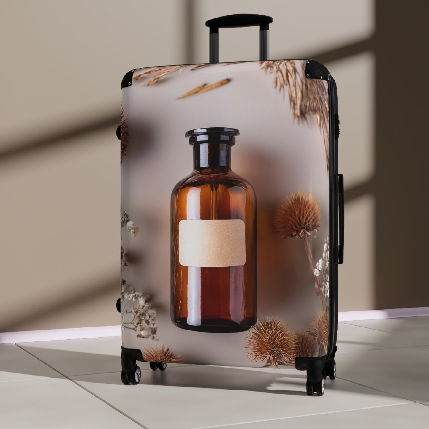 Nature Flowers Floral Dried Flower Art Carry-On Suitcase - Stylish Luggage for Travelers