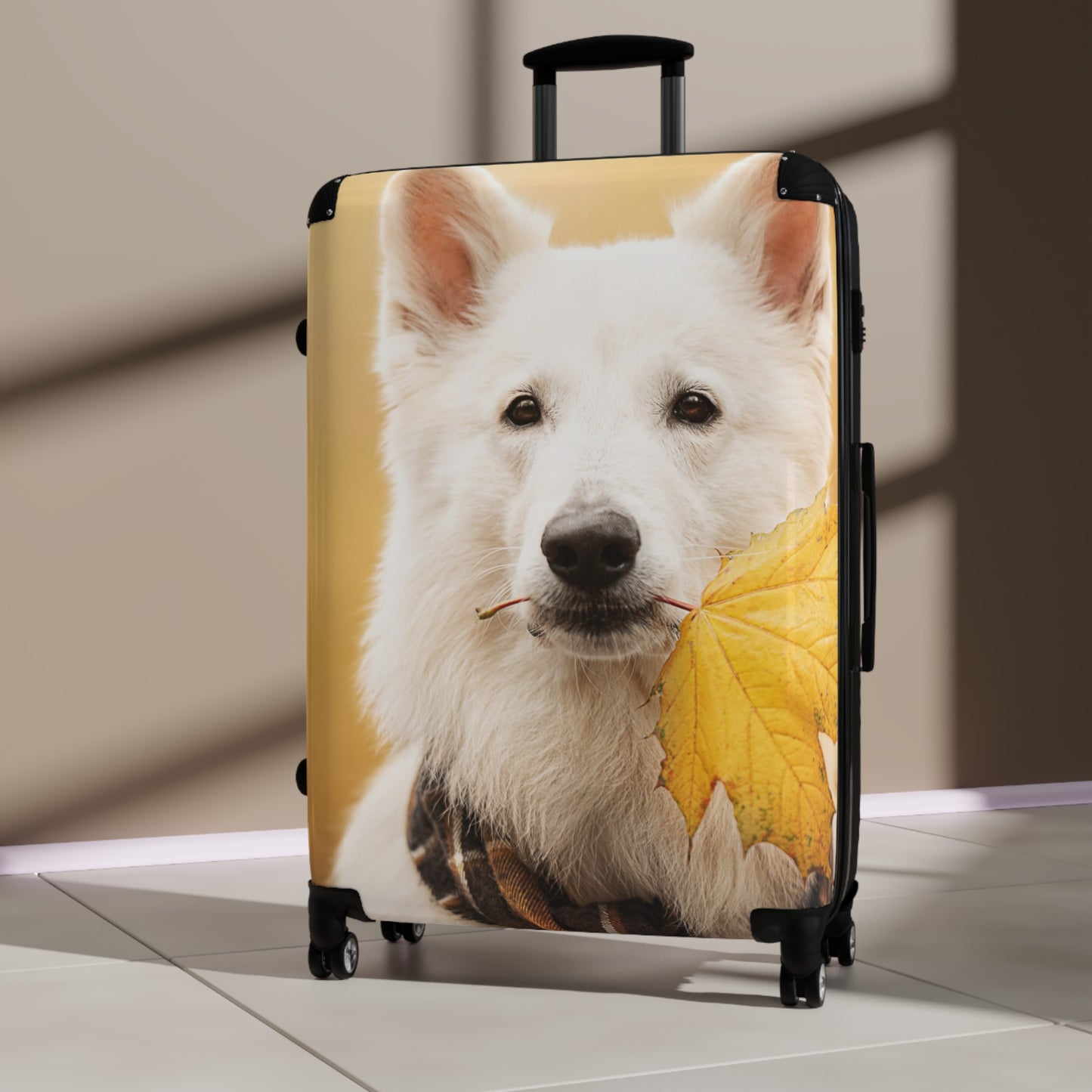 Animals White Swiss Shepherd Carry-On Suitcase - Stylish Luggage for Travelers