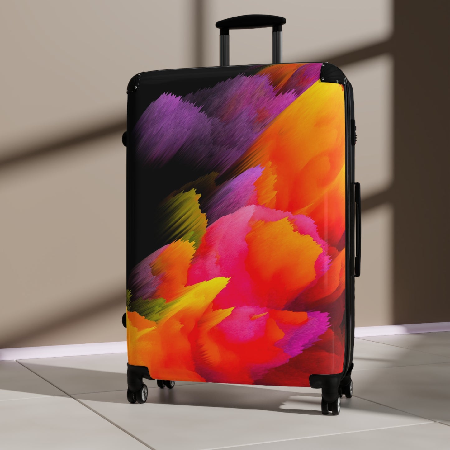 Abstract Colorful Dispersion Art Carry-On Suitcase - Stylish Luggage for Travelers