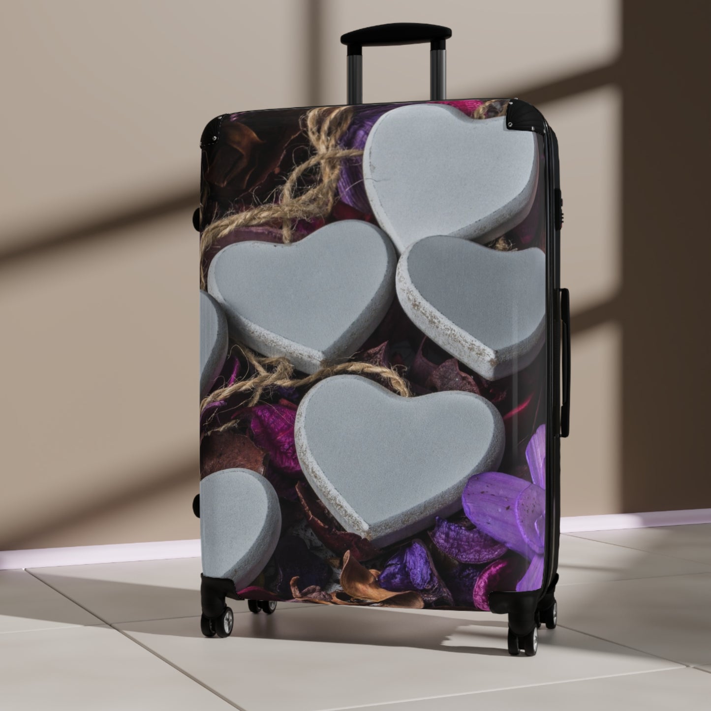 Love Heart Decor Art Carry-On Suitcase - Stylish Luggage for Travelers
