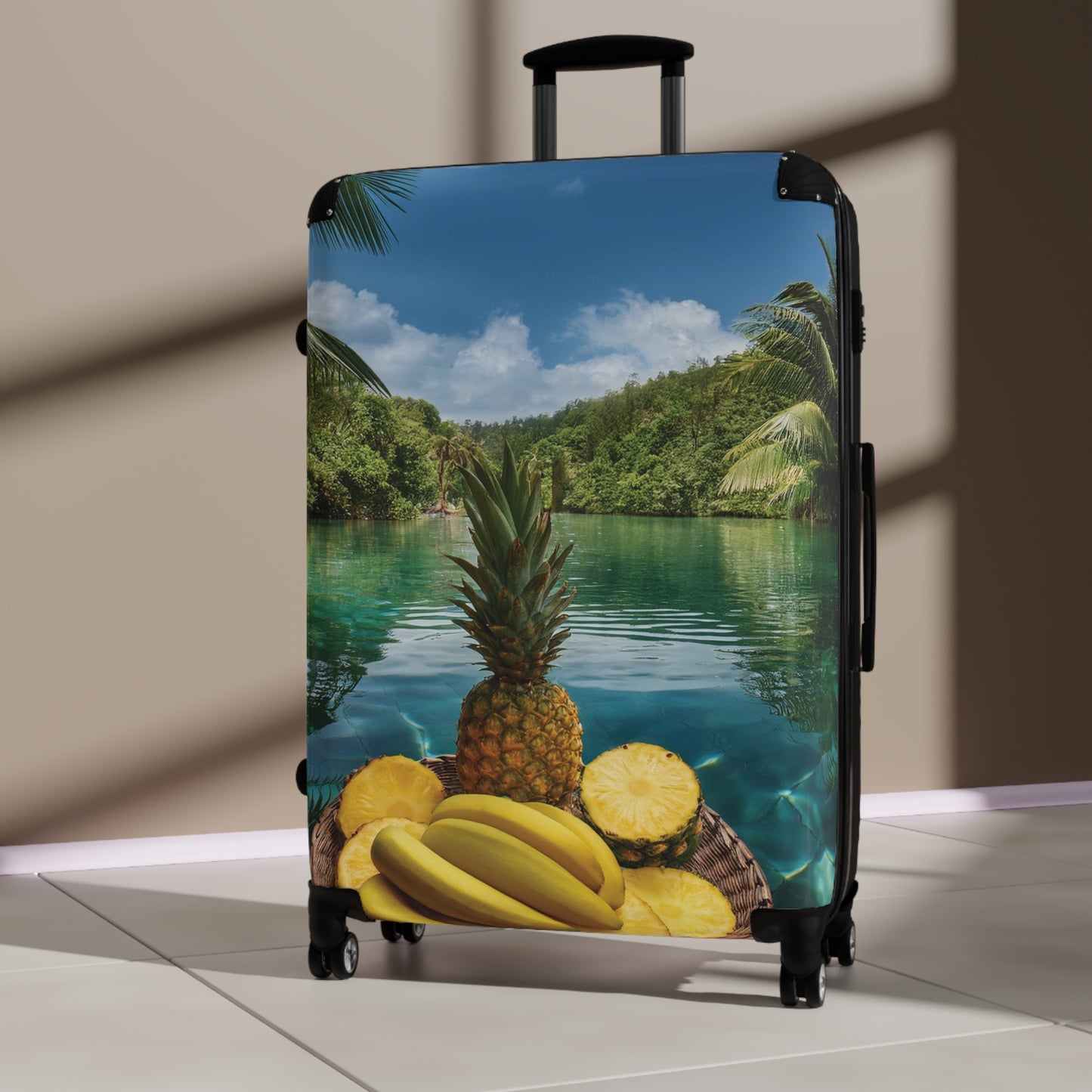 Nature Summer Fruits Float on River in Pool Carry-On Suitcase - Stylish Luggage for Travelers