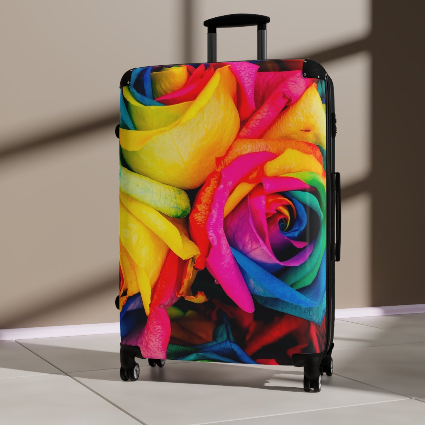 Nature Flowers Floral Cool Rainbow Art Carry-On Suitcase - Stylish Luggage for Travelers