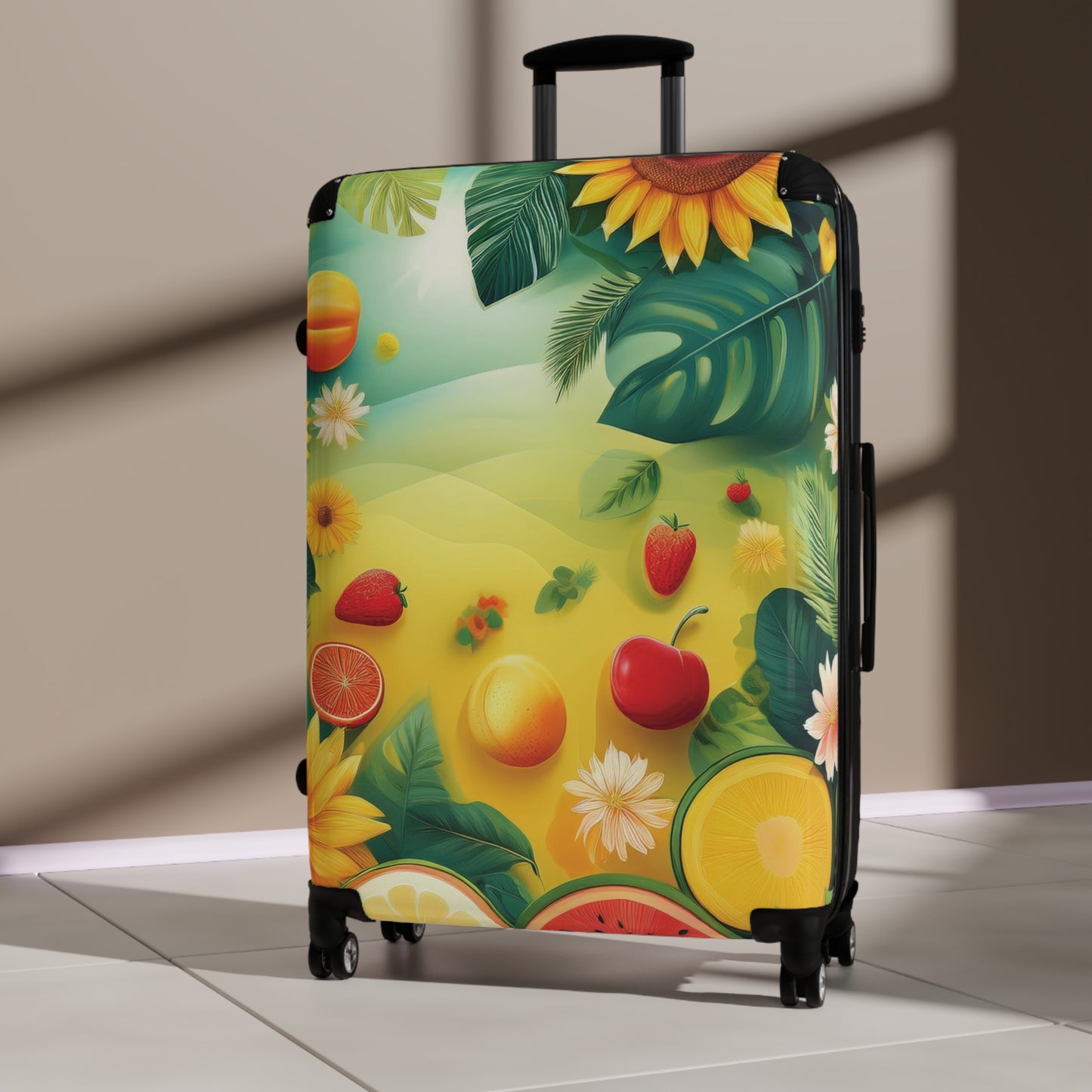 Nature Floral Summer Fruits Flowers 2 Carry-On Suitcase - Stylish Luggage for Travelers