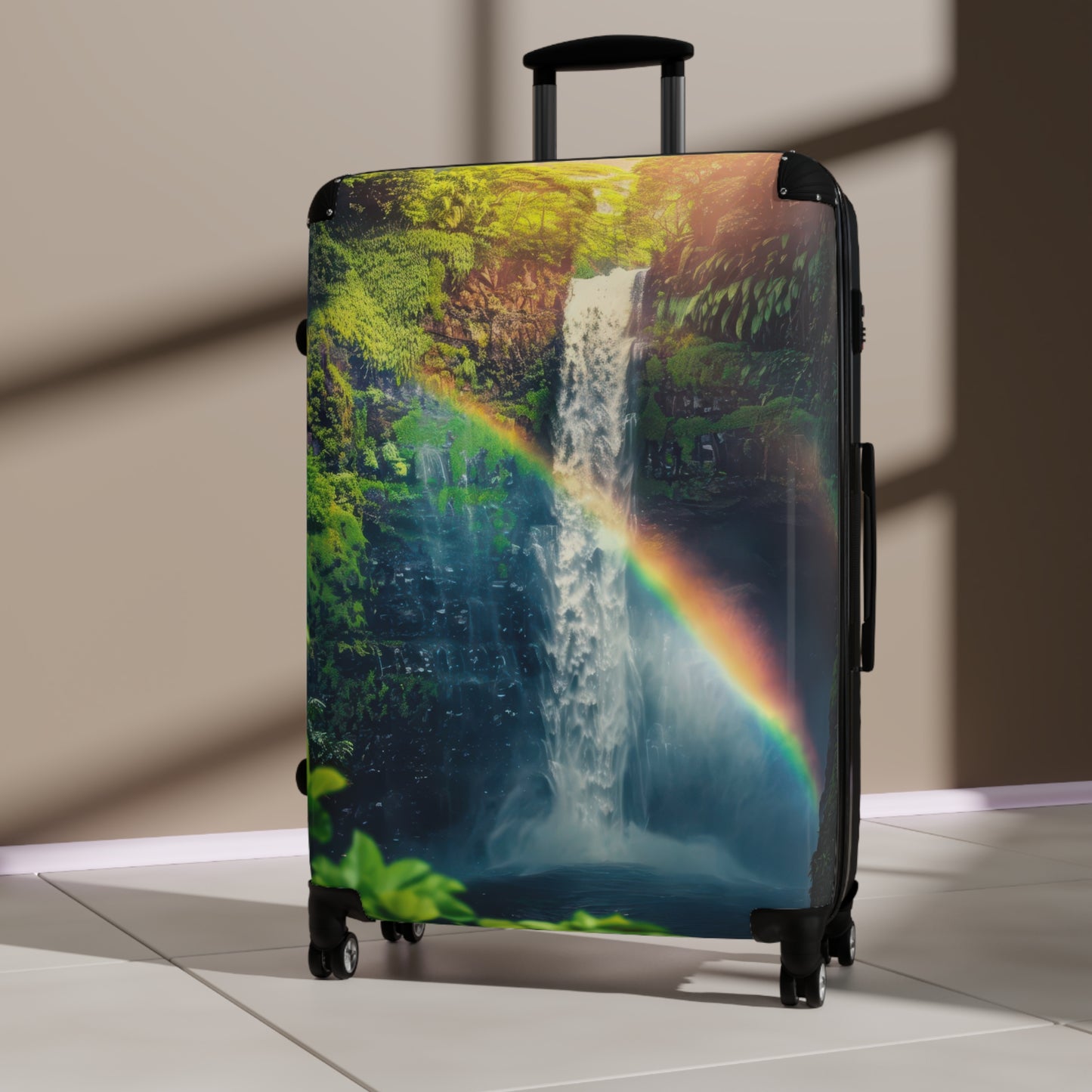Nature Waterfall Vibrant Art Carry-On Suitcase - Stylish Luggage for Travelers
