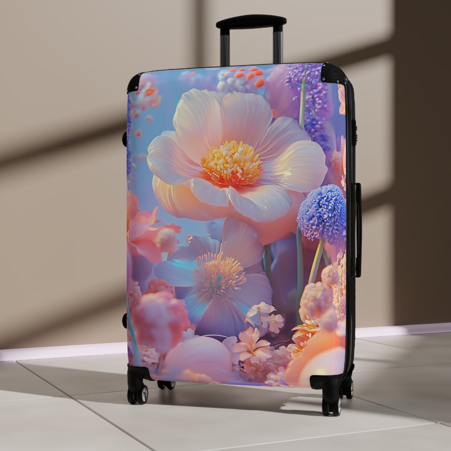 Nature Flowers Floral Lavender Spring Art Carry-On Suitcase - Stylish Luggage for Travelers
