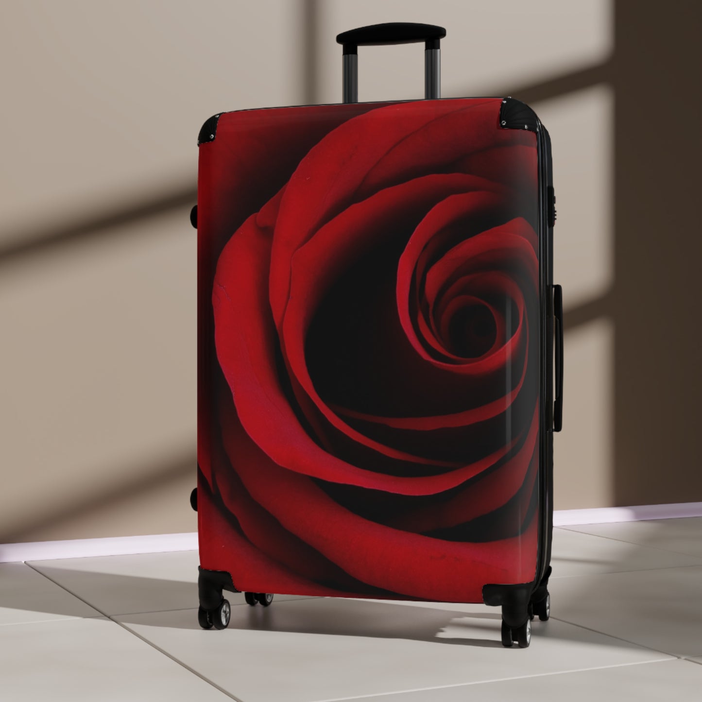 Nature Flowers Floral Red Rose Art Carry-On Suitcase - Stylish Luggage for Travelers