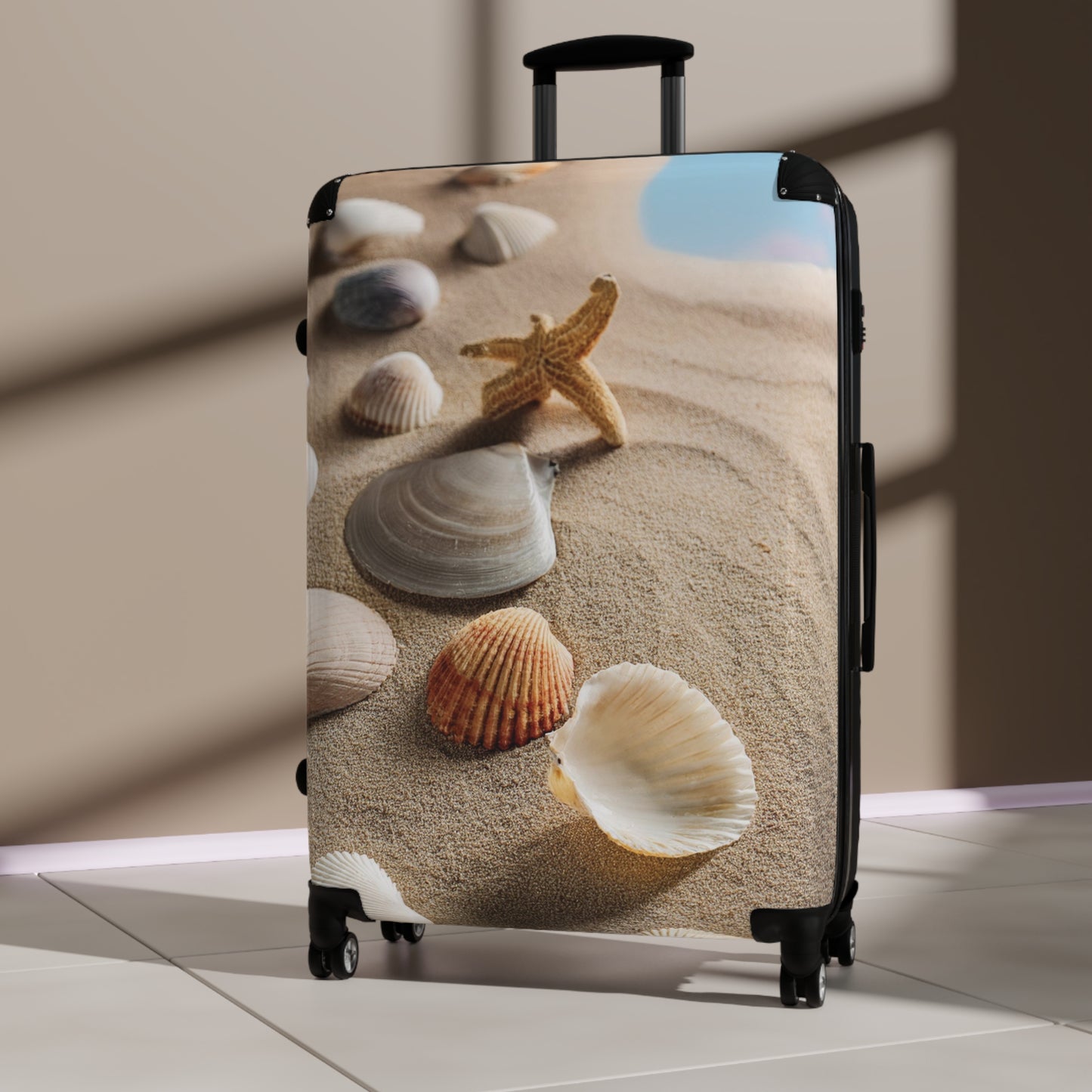 Nature Summer Seashells And Starfish Carry-On Suitcase - Stylish Luggage for Travelers
